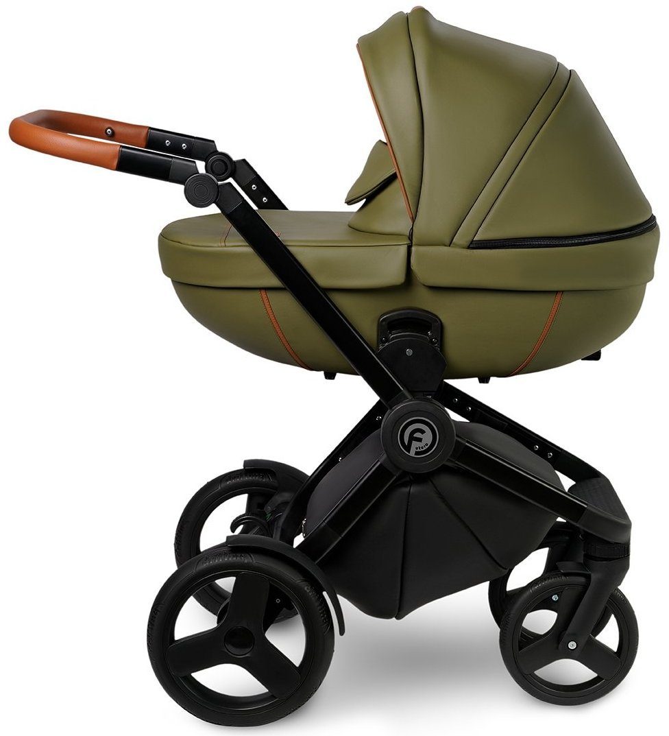 Futuro Stroller 3 in 1 Travel System 3 Green Label Eco Leather – 3in1 Baby Pram Stroller Travel System with Car Seat – LuxePram UK