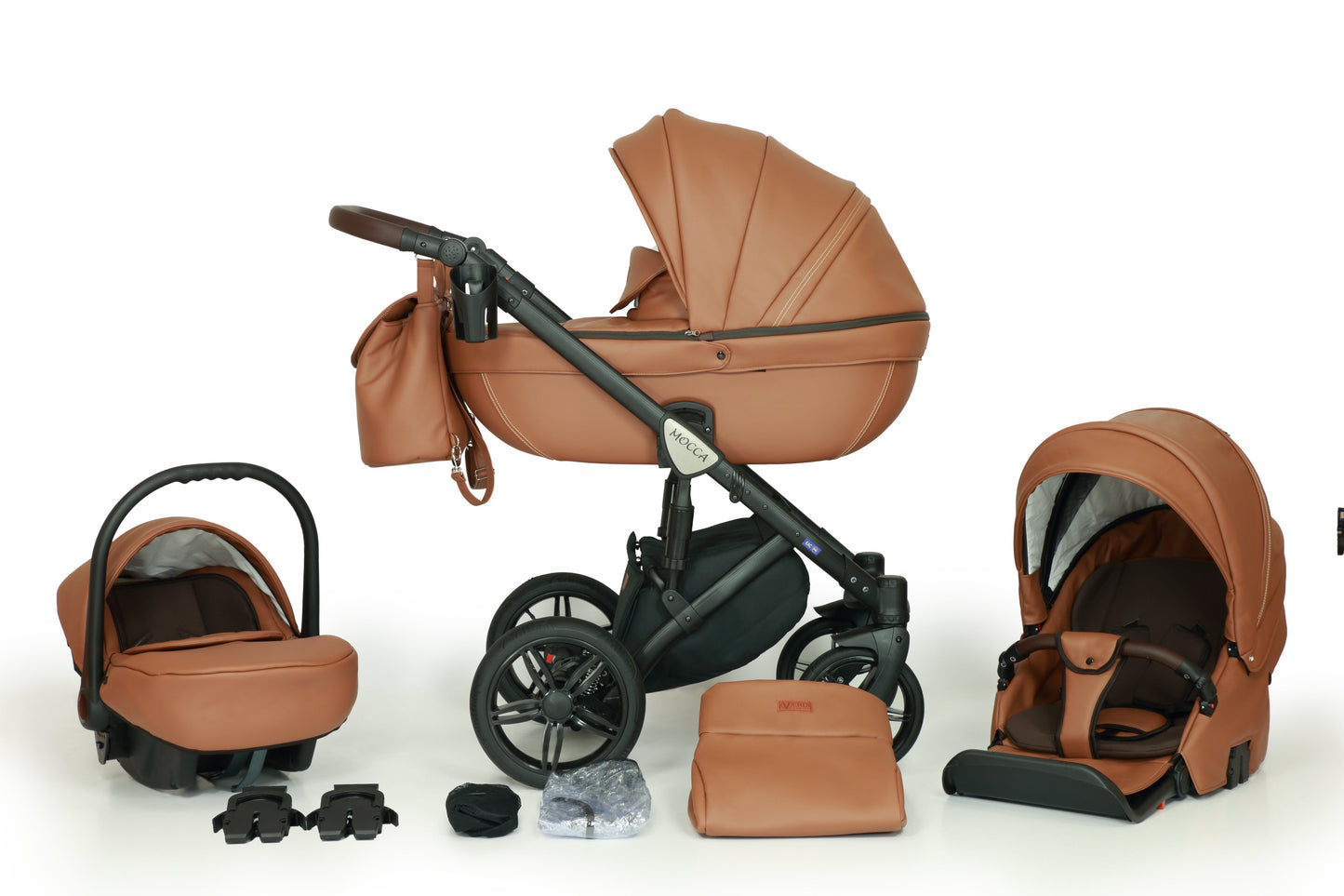 Mocca Stroller 3in1 – 3in1 Baby Pram Stroller Travel System with Car Seat – LuxePram UK