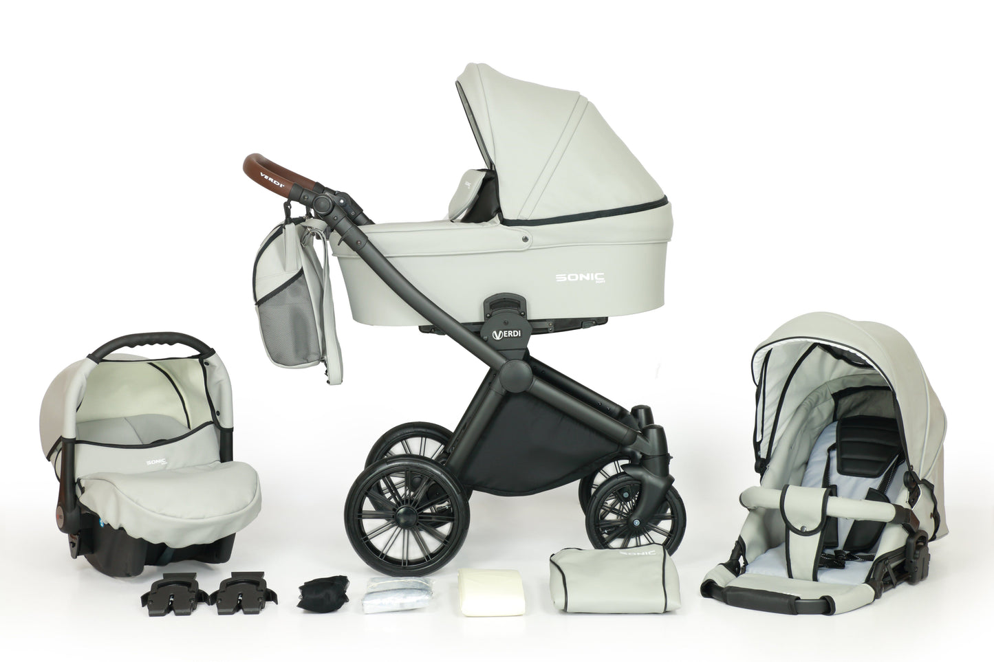 SONIC Soft 3in1 – 3in1 Baby Pram Stroller Travel System with Car Seat – LuxePram UK