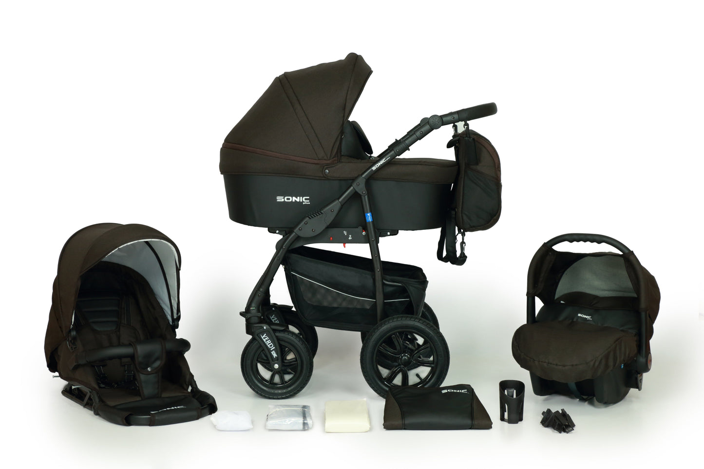 SONIC Stroller Plus 3in1 – 3in1 Baby Pram Stroller Travel System with Car Seat – LuxePram UK