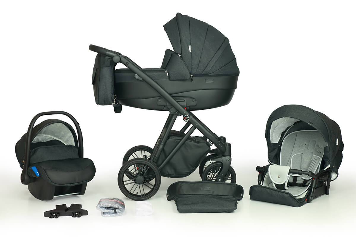 Melbu Stroller 3in1 – 3in1 Baby Pram Stroller Travel System with Car Seat – LuxePram UK