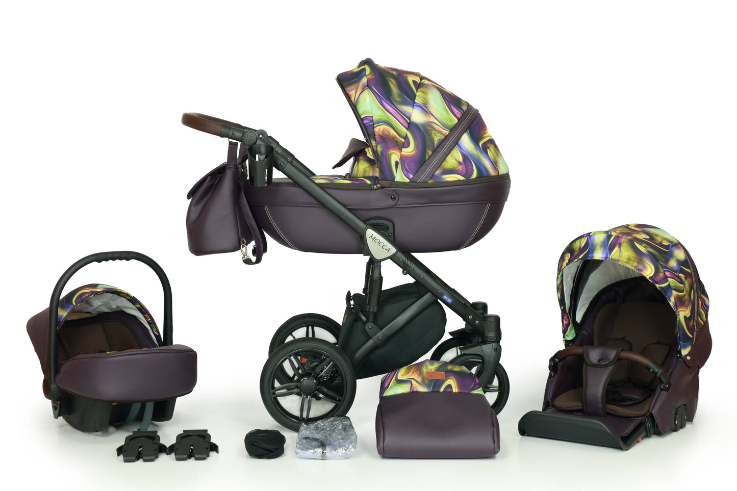 Mocca Stroller 3in1 – 3in1 Baby Pram Stroller Travel System with Car Seat – LuxePram UK