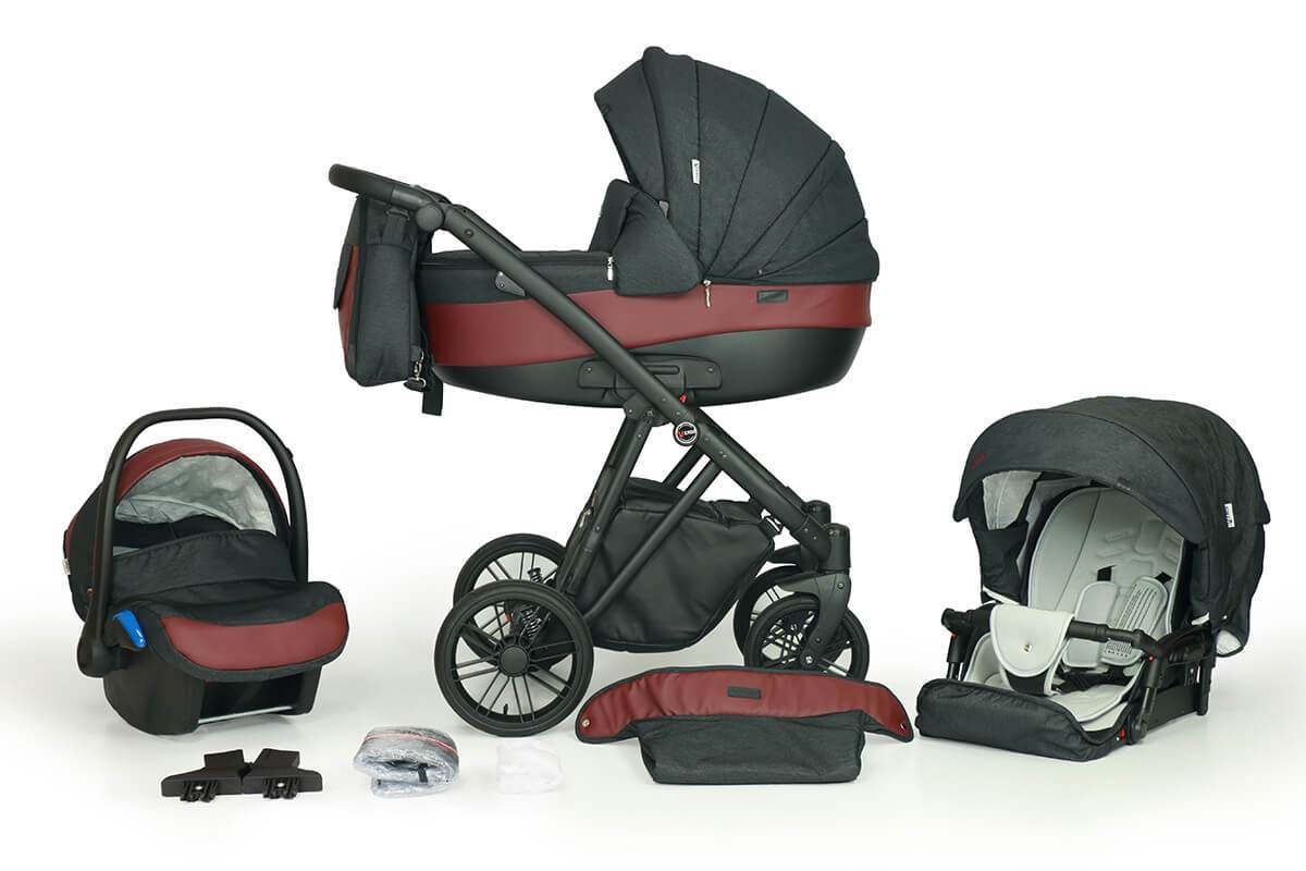 Melbu Stroller 3in1 – 3in1 Baby Pram Stroller Travel System with Car Seat – LuxePram UK