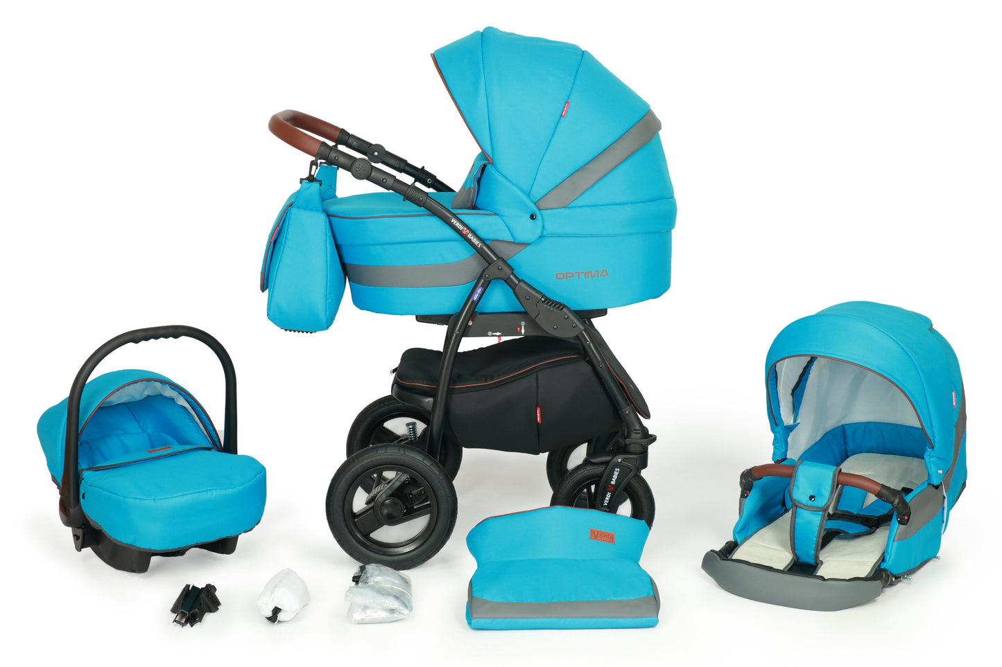 Optima Black Line Stroller 3in1 – 3in1 Baby Pram Stroller Travel System with Car Seat – LuxePram UK