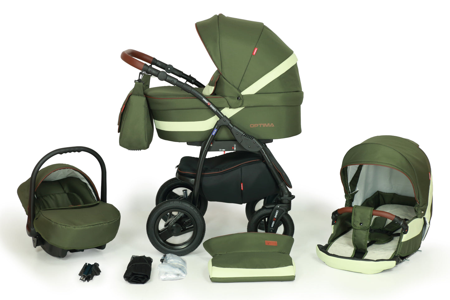 Optima Black Line Stroller 3in1 – 3in1 Baby Pram Stroller Travel System with Car Seat – LuxePram UK