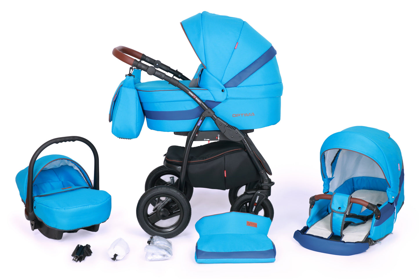 Optima Black Line Stroller 3in1 – 3in1 Baby Pram Stroller Travel System with Car Seat – LuxePram UK