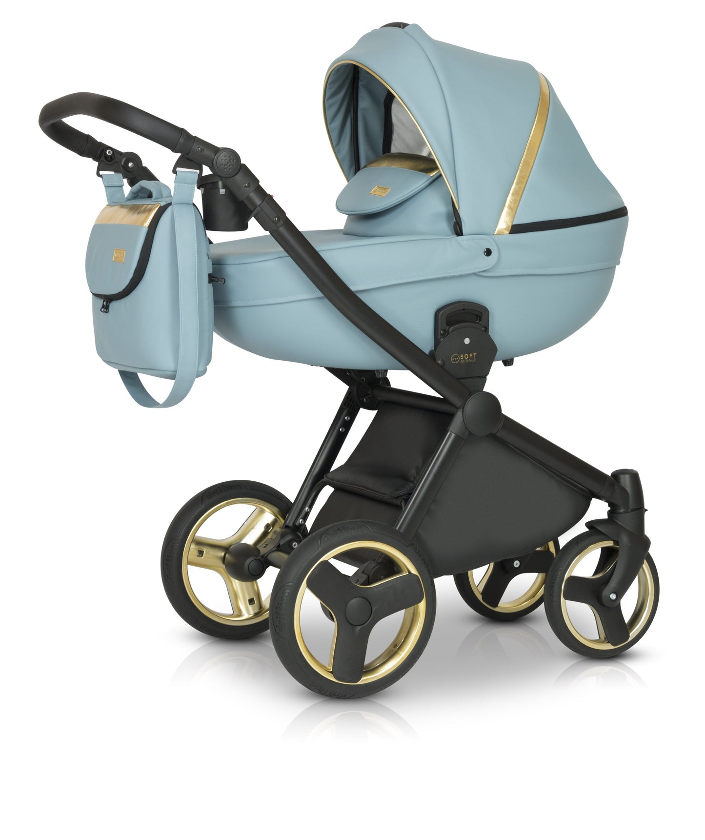 Mirage Soft Stroller 3in1 2 Maya Eco Leather – 3in1 Baby Pram Stroller Travel System with Car Seat – LuxePram UK