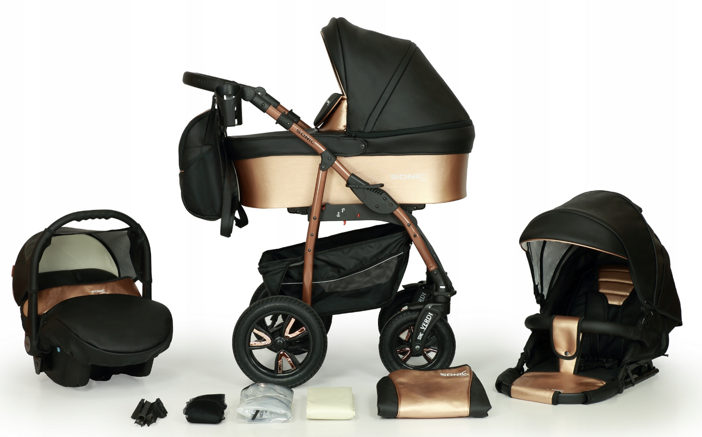 SONIC PRO 3in1 – 3in1 Baby Pram Stroller Travel System with Car Seat – LuxePram UK