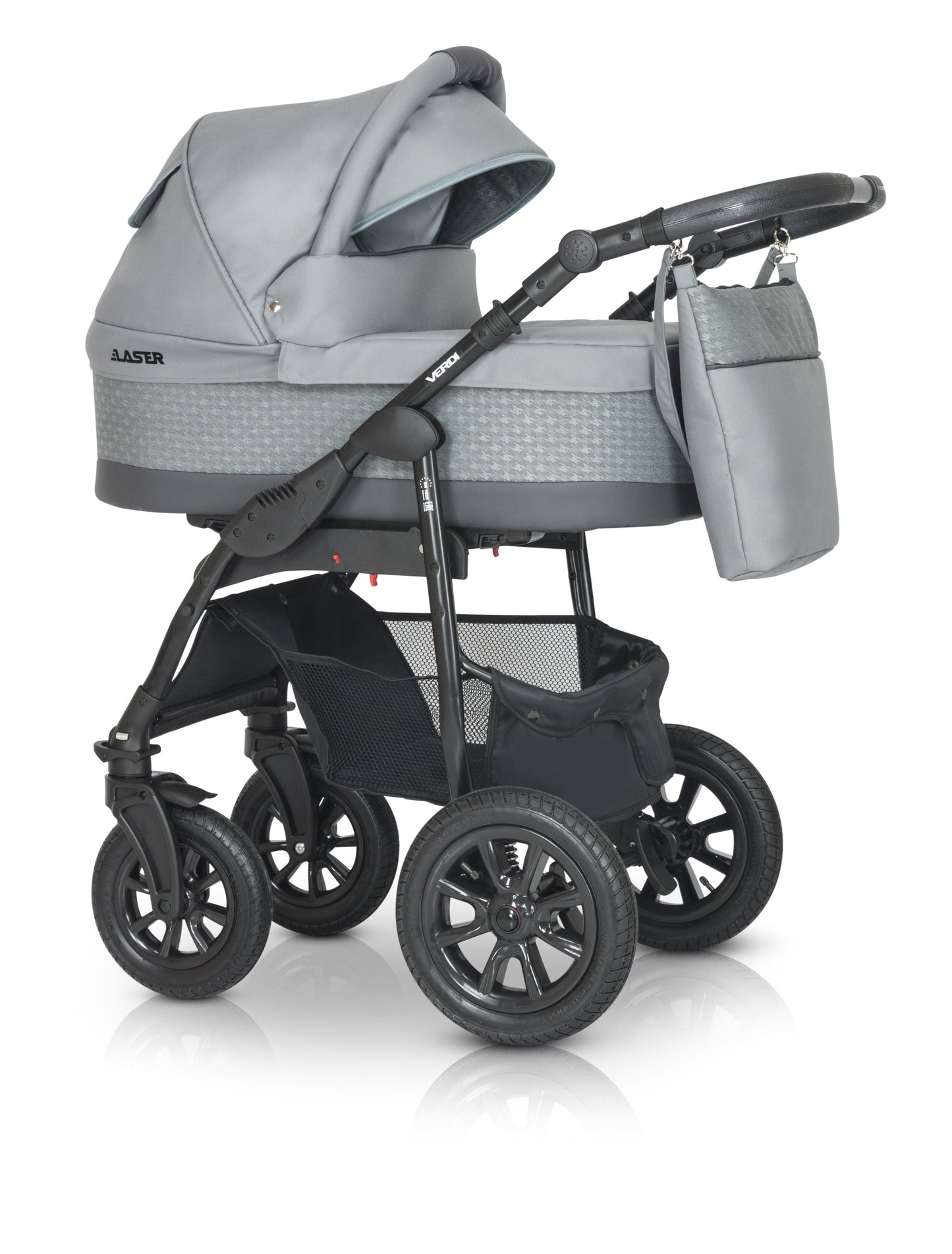 Laser Black Stroller 3in1 1 β 3in1 Baby Pram Stroller Travel System with Car Seat β LuxePram UK