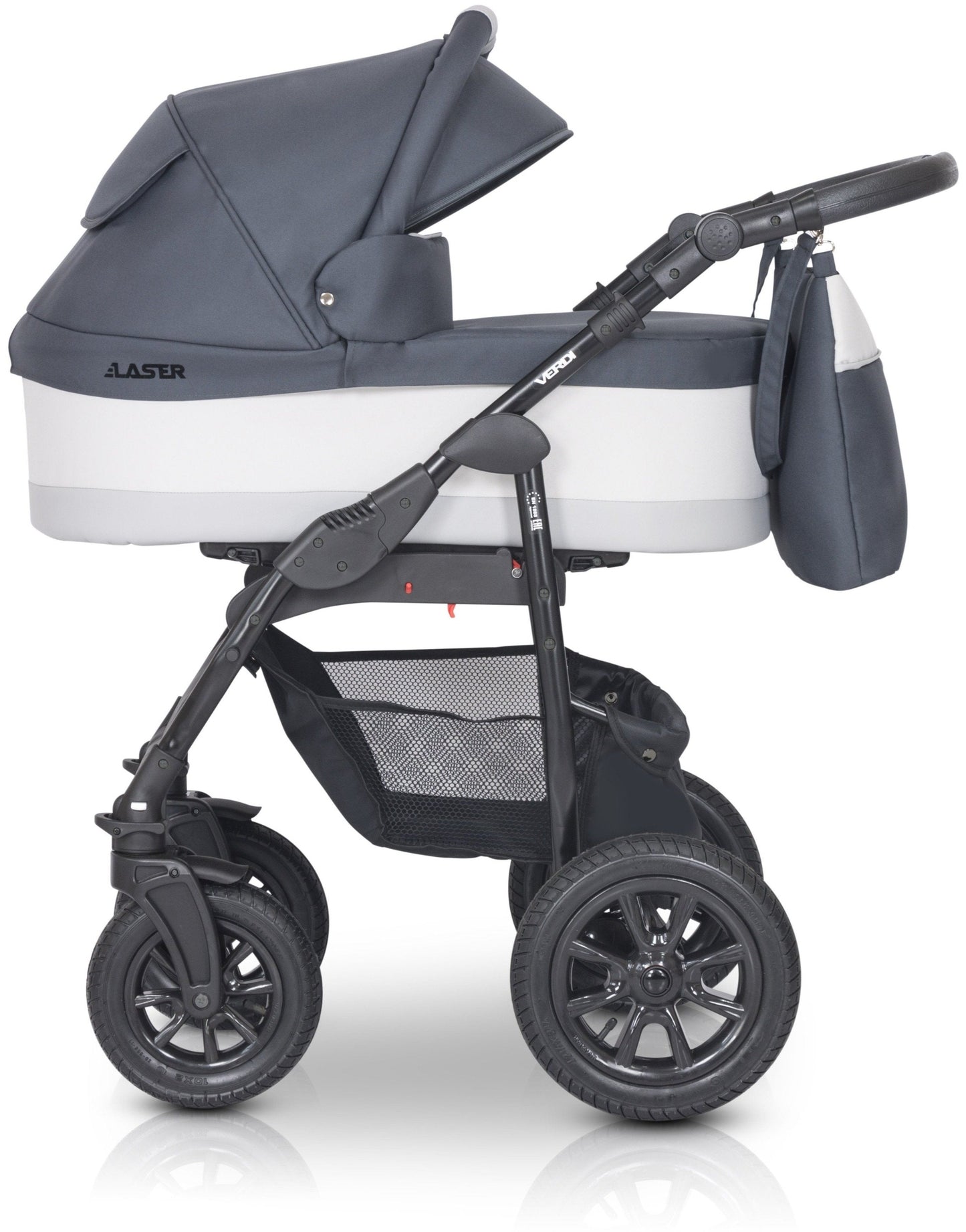 Laser Black Stroller 3in1 β 3in1 Baby Pram Stroller Travel System with Car Seat β LuxePram UK