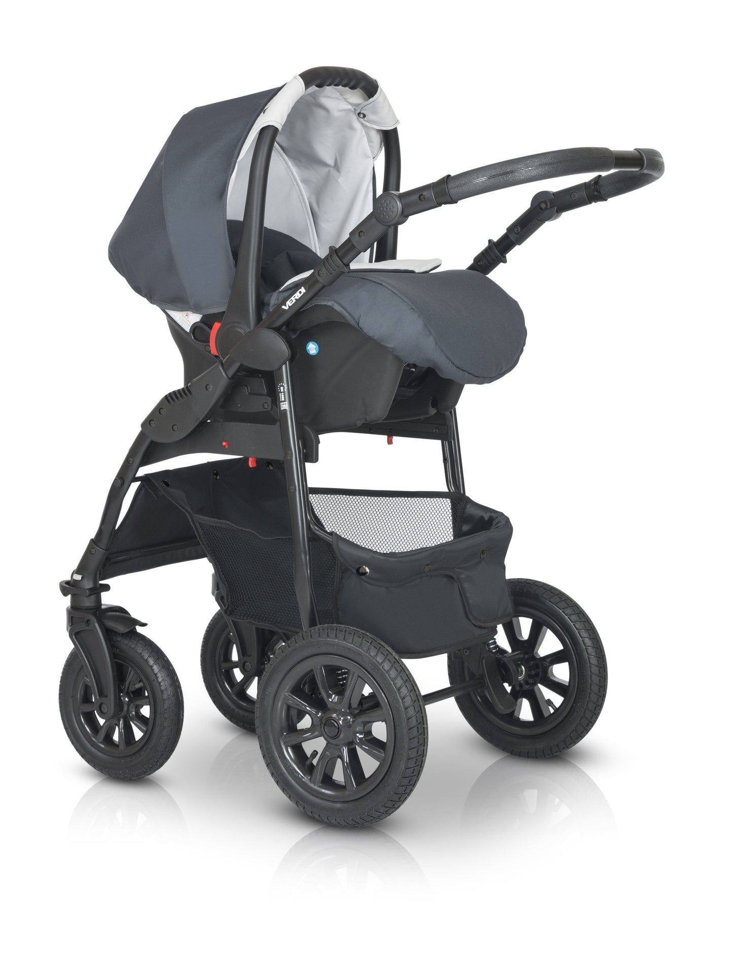 Laser Black Stroller 3in1 β 3in1 Baby Pram Stroller Travel System with Car Seat β LuxePram UK
