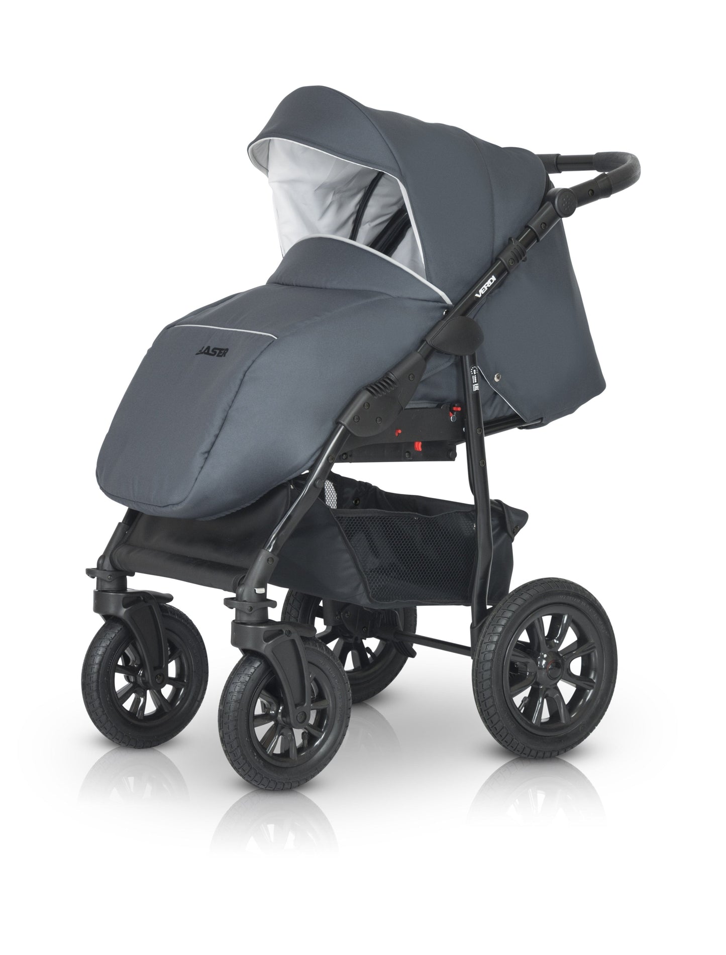 Laser Black Stroller 3in1 β 3in1 Baby Pram Stroller Travel System with Car Seat β LuxePram UK