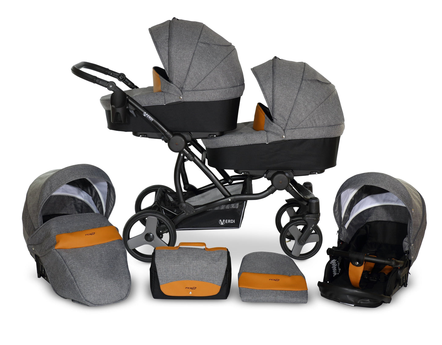 The For 2 Double buggy 3 in 1 | 2 in 1 2 3in1 – 3in1 Baby Pram Stroller Travel System with Car Seat – LuxePram UK