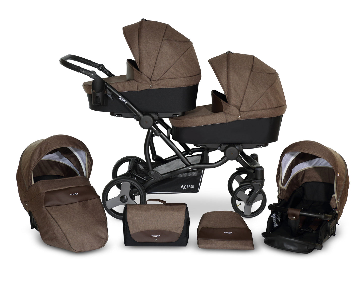 The For 2 Double buggy 3 in 1 | 2 in 1 8 3in1 – 3in1 Baby Pram Stroller Travel System with Car Seat – LuxePram UK