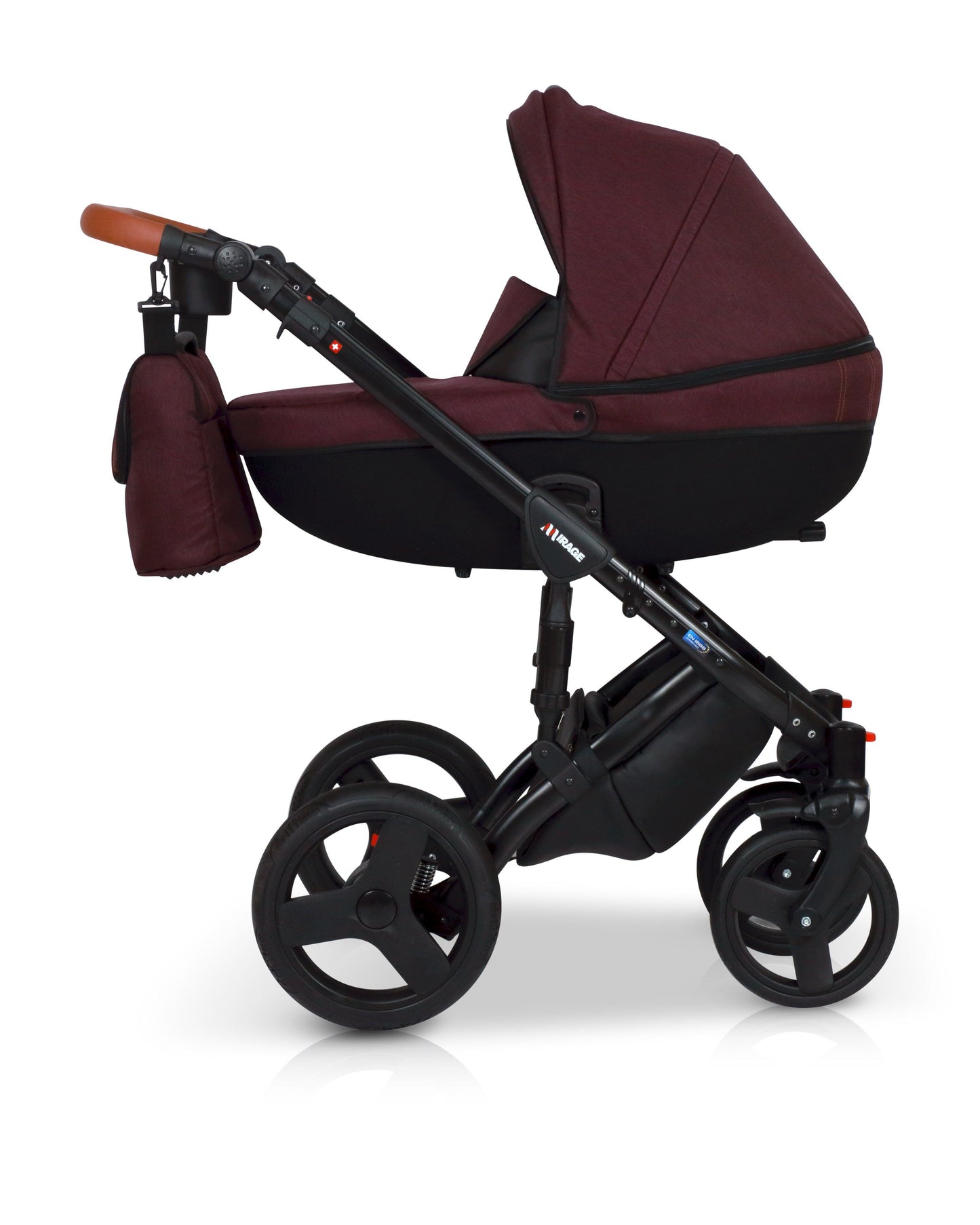 Mirage Livio Eco Premium Stroller 3in1 11 Dark Scarlet Denim Jeans – 3in1 Baby Pram Stroller Travel System with Car Seat – LuxePram UK