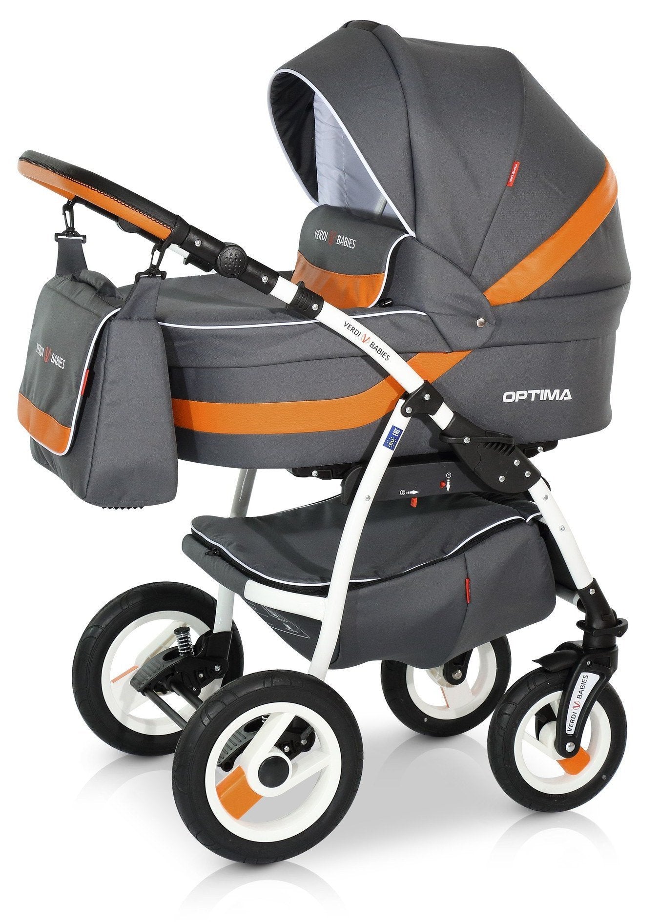 Optima Eco Line Stroller 3in1 1 Gray – 3in1 Baby Pram Stroller Travel System with Car Seat – LuxePram UK