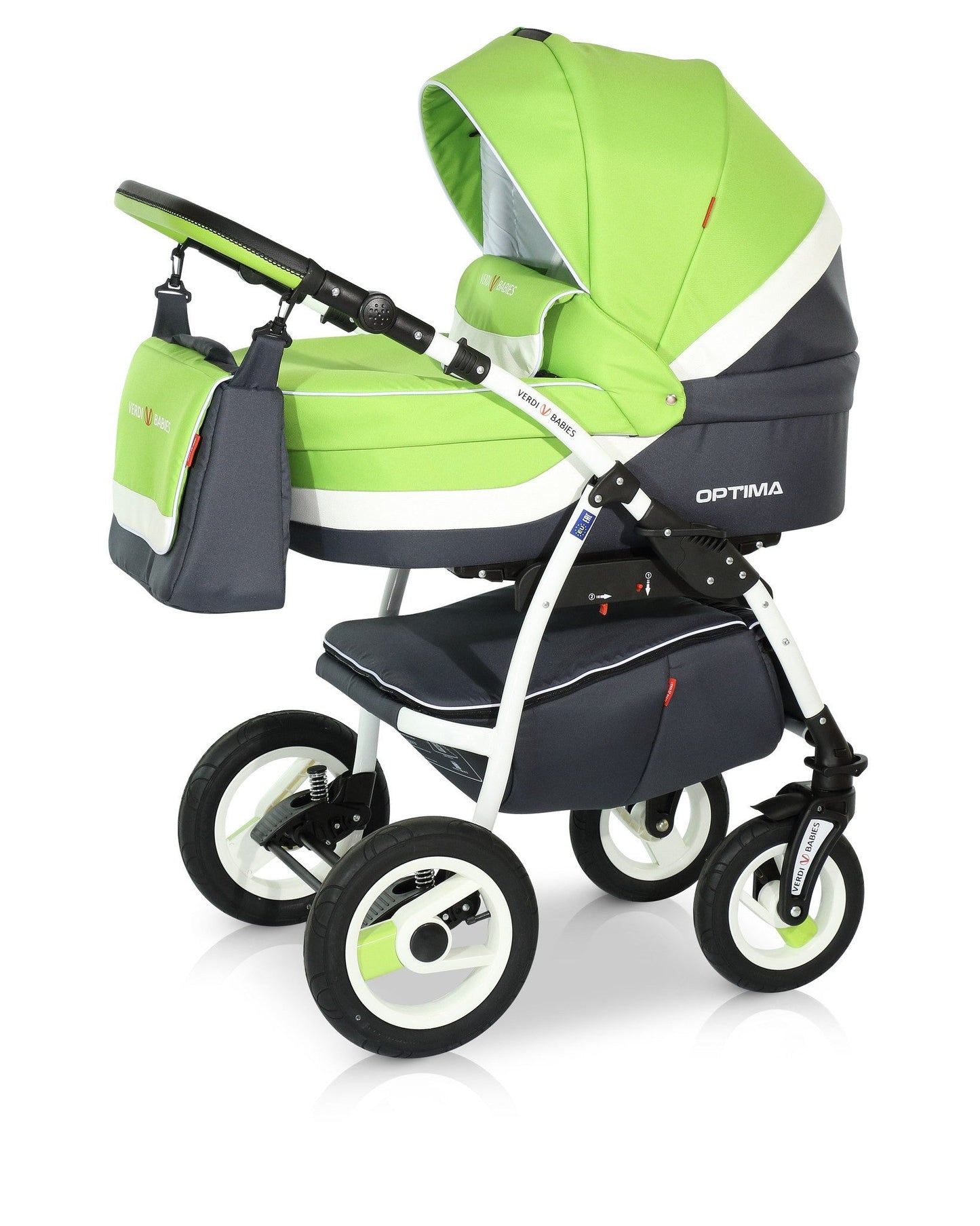 Optima Eco Line Stroller 3in1 3 Yellow Green OUT OF STOCK – 3in1 Baby Pram Stroller Travel System with Car Seat – LuxePram UK