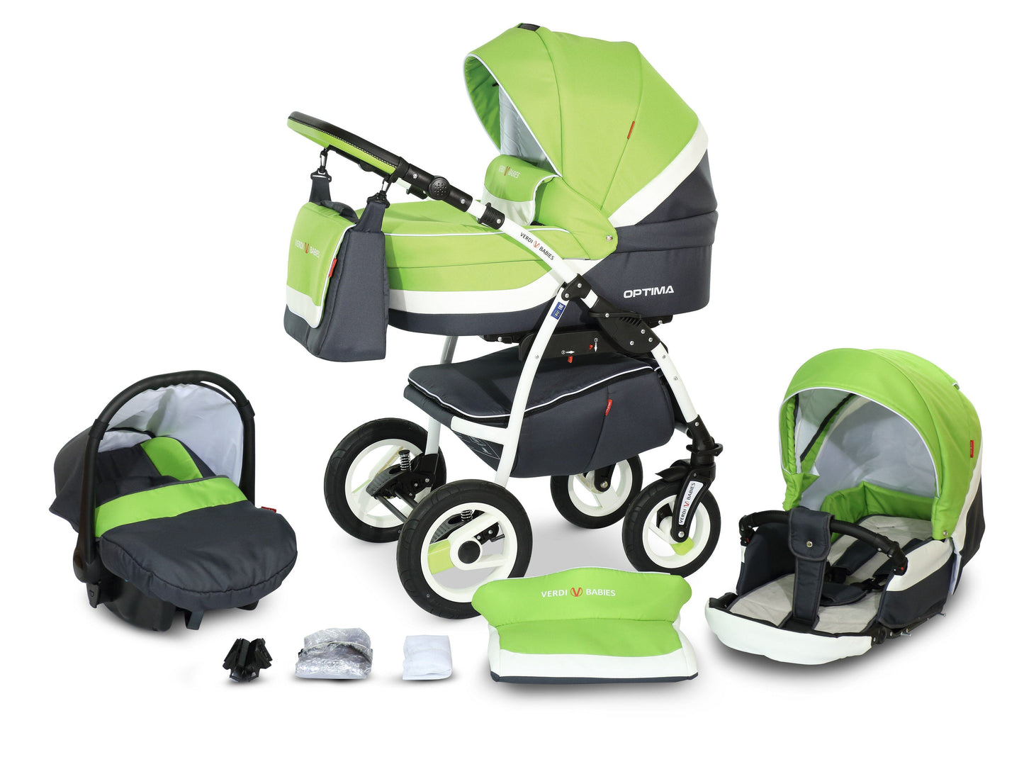 Optima Eco Line Stroller 3in1 – 3in1 Baby Pram Stroller Travel System with Car Seat – LuxePram UK