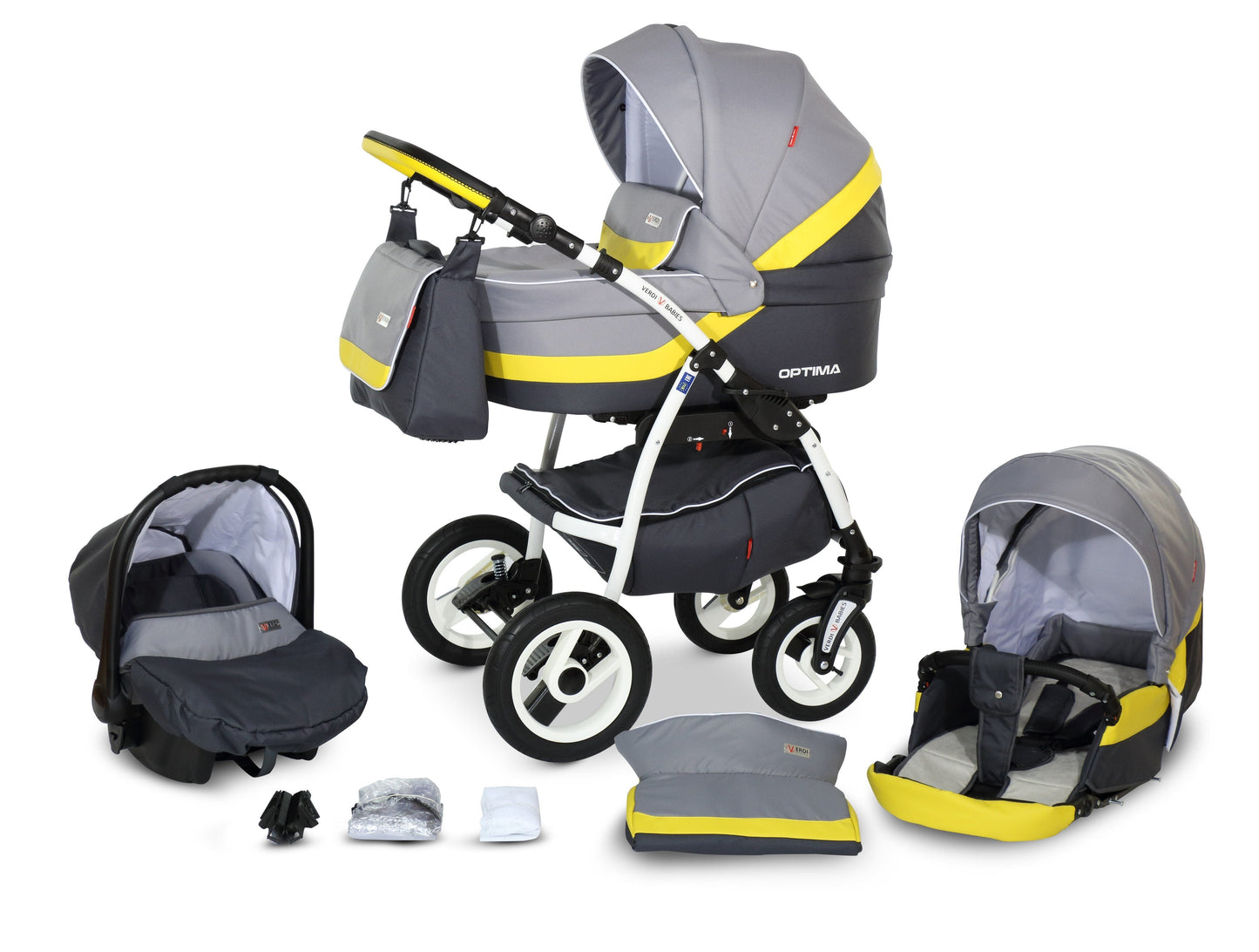 Optima Eco Line Stroller 3in1 – 3in1 Baby Pram Stroller Travel System with Car Seat – LuxePram UK