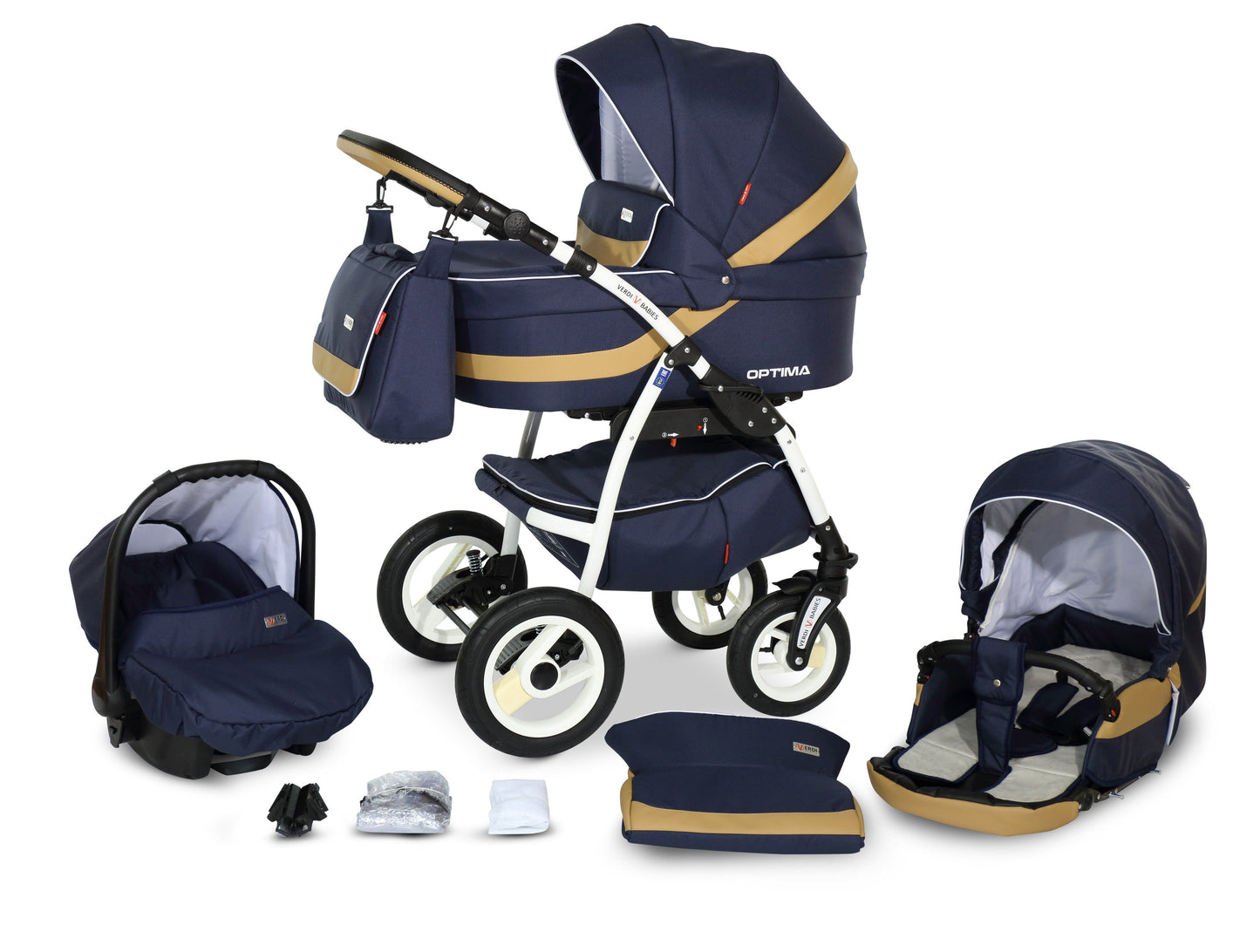 Optima Eco Line Stroller 3in1 – 3in1 Baby Pram Stroller Travel System with Car Seat – LuxePram UK