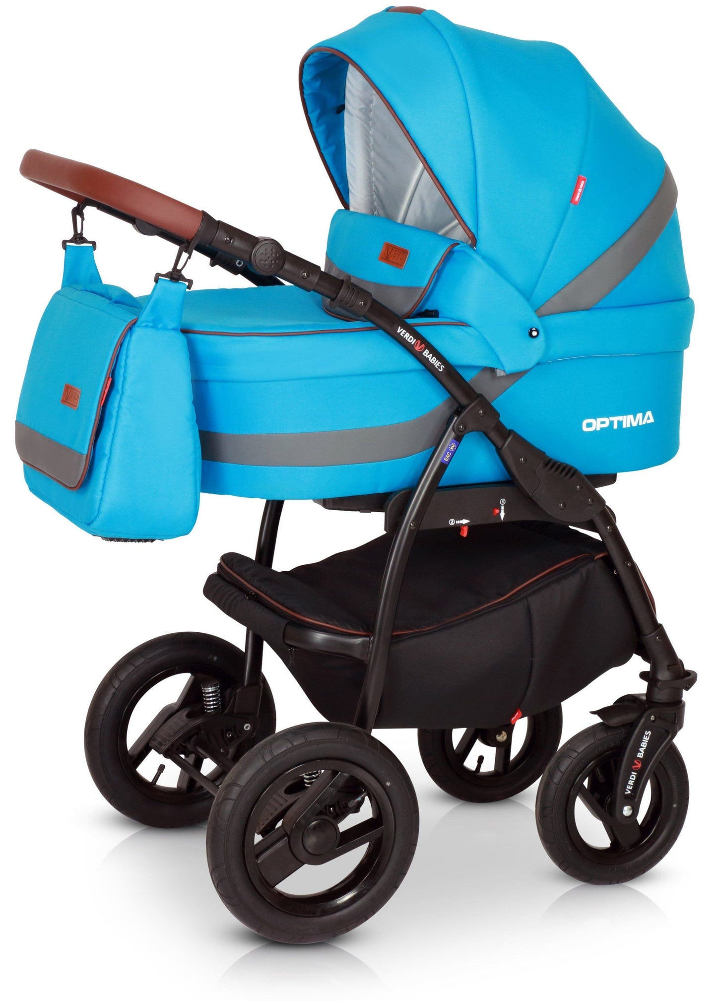 Optima Black Line Stroller 3in1 1 Baby Blue – 3in1 Baby Pram Stroller Travel System with Car Seat – LuxePram UK
