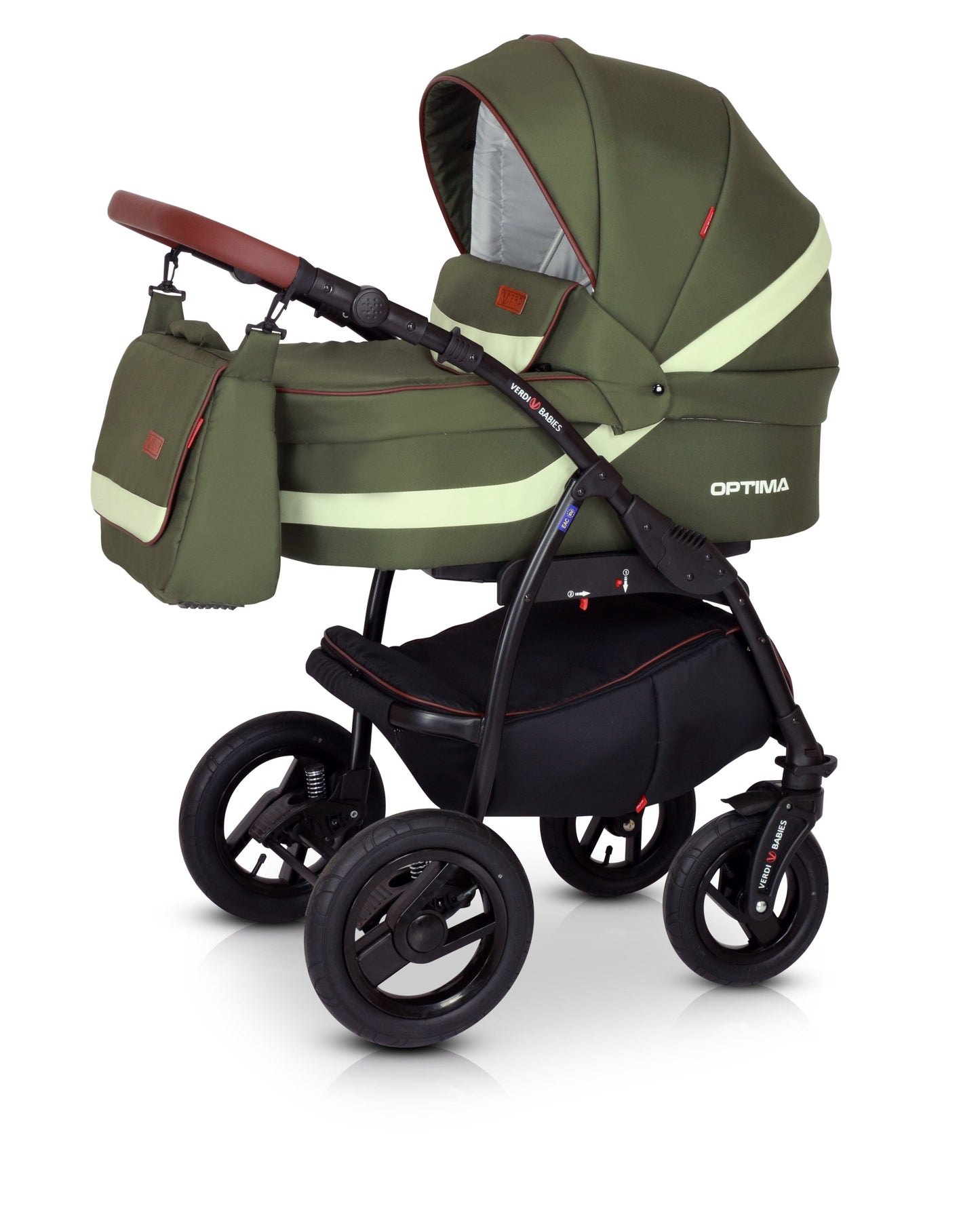Optima Black Line Stroller 3in1 2 Army – 3in1 Baby Pram Stroller Travel System with Car Seat – LuxePram UK
