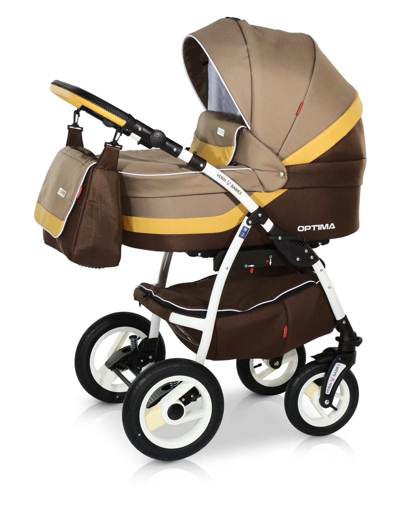 Optima Eco Line Stroller 3in1 10 Brown – 3in1 Baby Pram Stroller Travel System with Car Seat – LuxePram UK