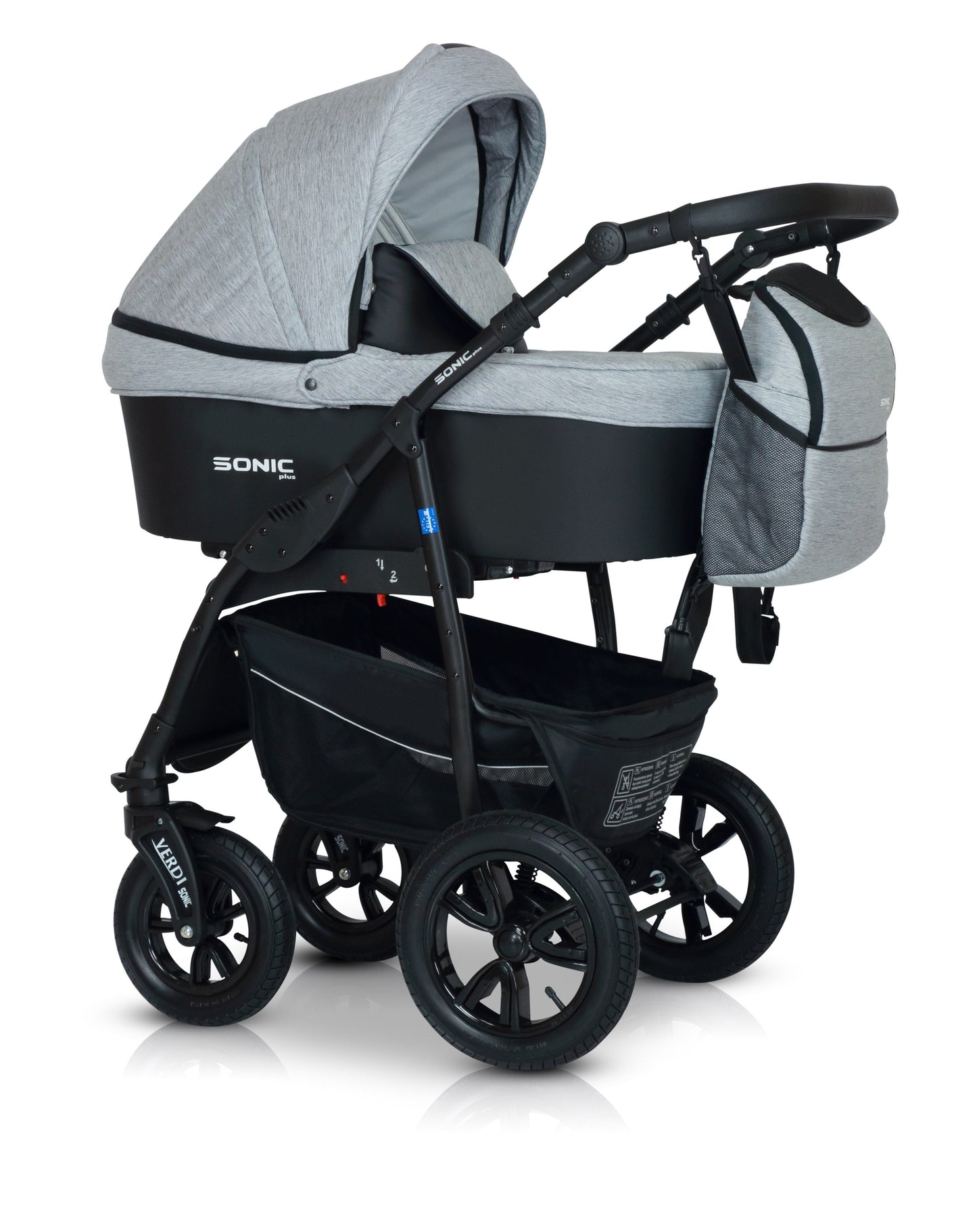 SONIC Stroller Plus 3in1 6 Linen Pearl River + eco leather – 3in1 Baby Pram Stroller Travel System with Car Seat – LuxePram UK