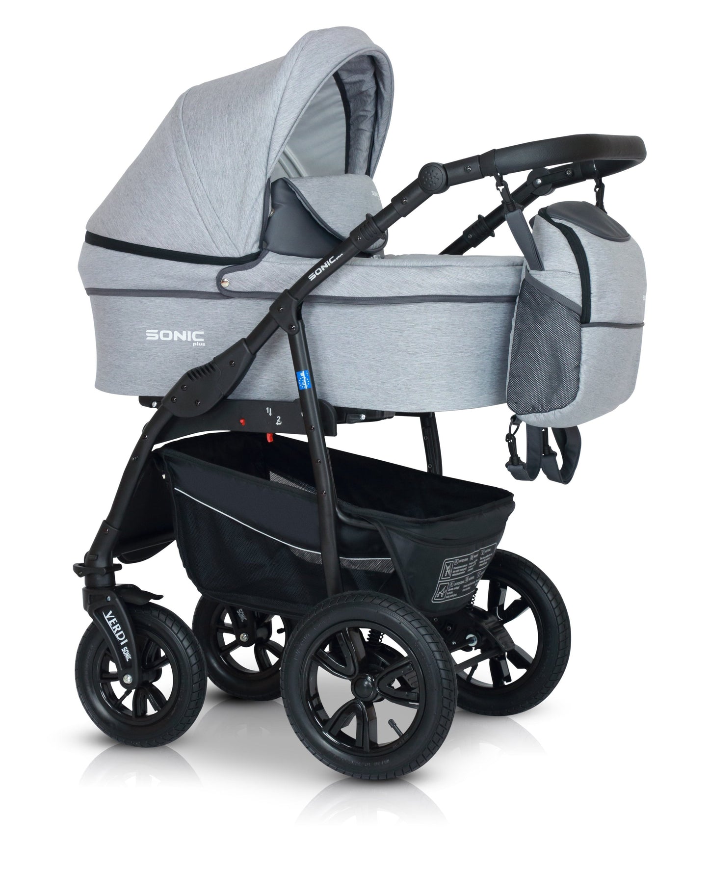 SONIC Stroller Plus 3in1 15 Linen Harbor Gray – 3in1 Baby Pram Stroller Travel System with Car Seat – LuxePram UK