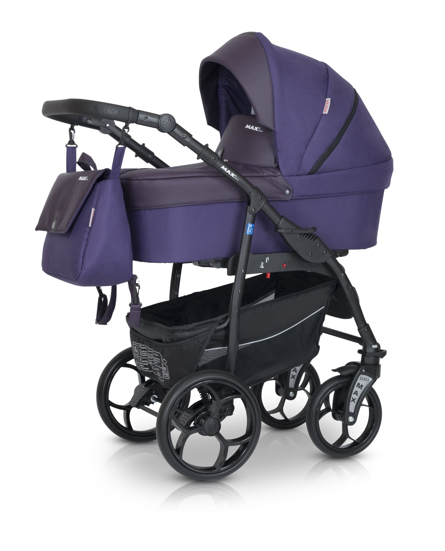 Max Plus Stroller 3in1 2 Plum β 3in1 Baby Pram Stroller Travel System with Car Seat β LuxePram UK