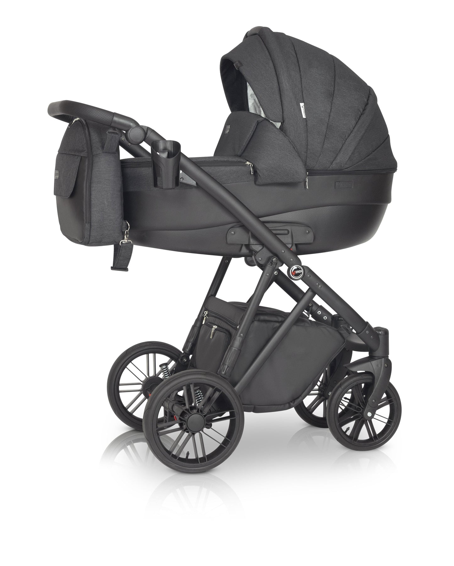 Melbu Stroller 3in1 9 Shadow and Black – 3in1 Baby Pram Stroller Travel System with Car Seat – LuxePram UK