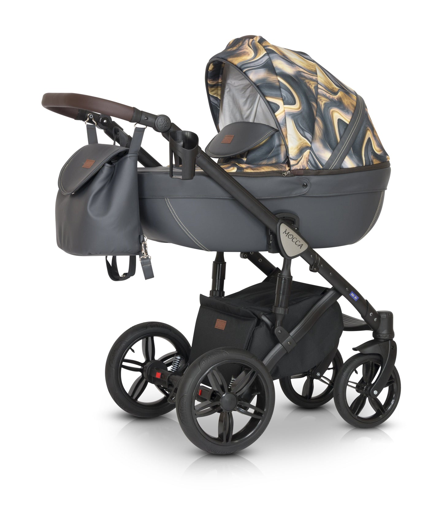 Mocca Stroller 3in1 10 Grey Gold Mosaic OUT OF STOCK – 3in1 Baby Pram Stroller Travel System with Car Seat – LuxePram UK
