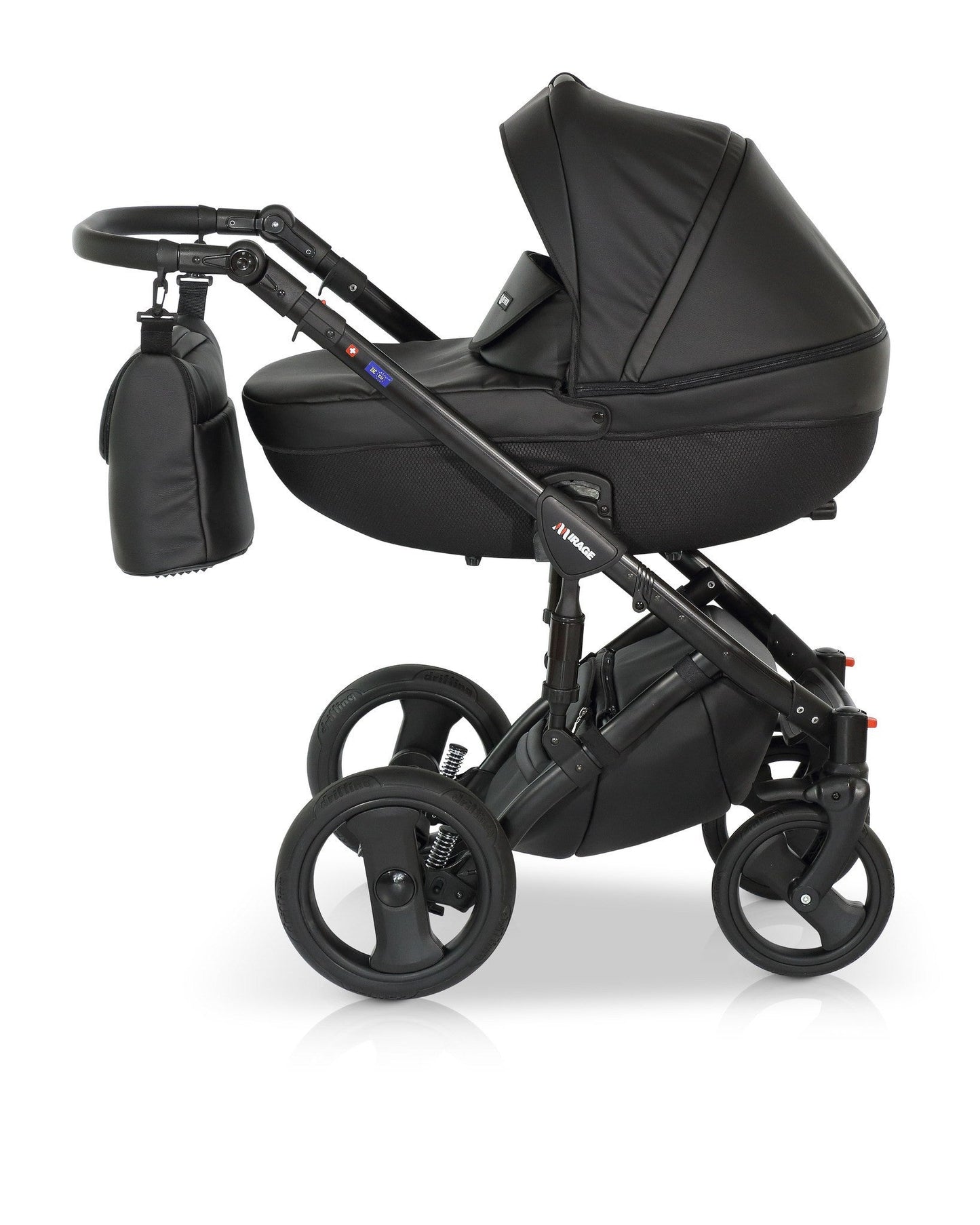 Mirage Livio Eco Premium Stroller 3in1 1 Black eco leather – 3in1 Baby Pram Stroller Travel System with Car Seat – LuxePram UK