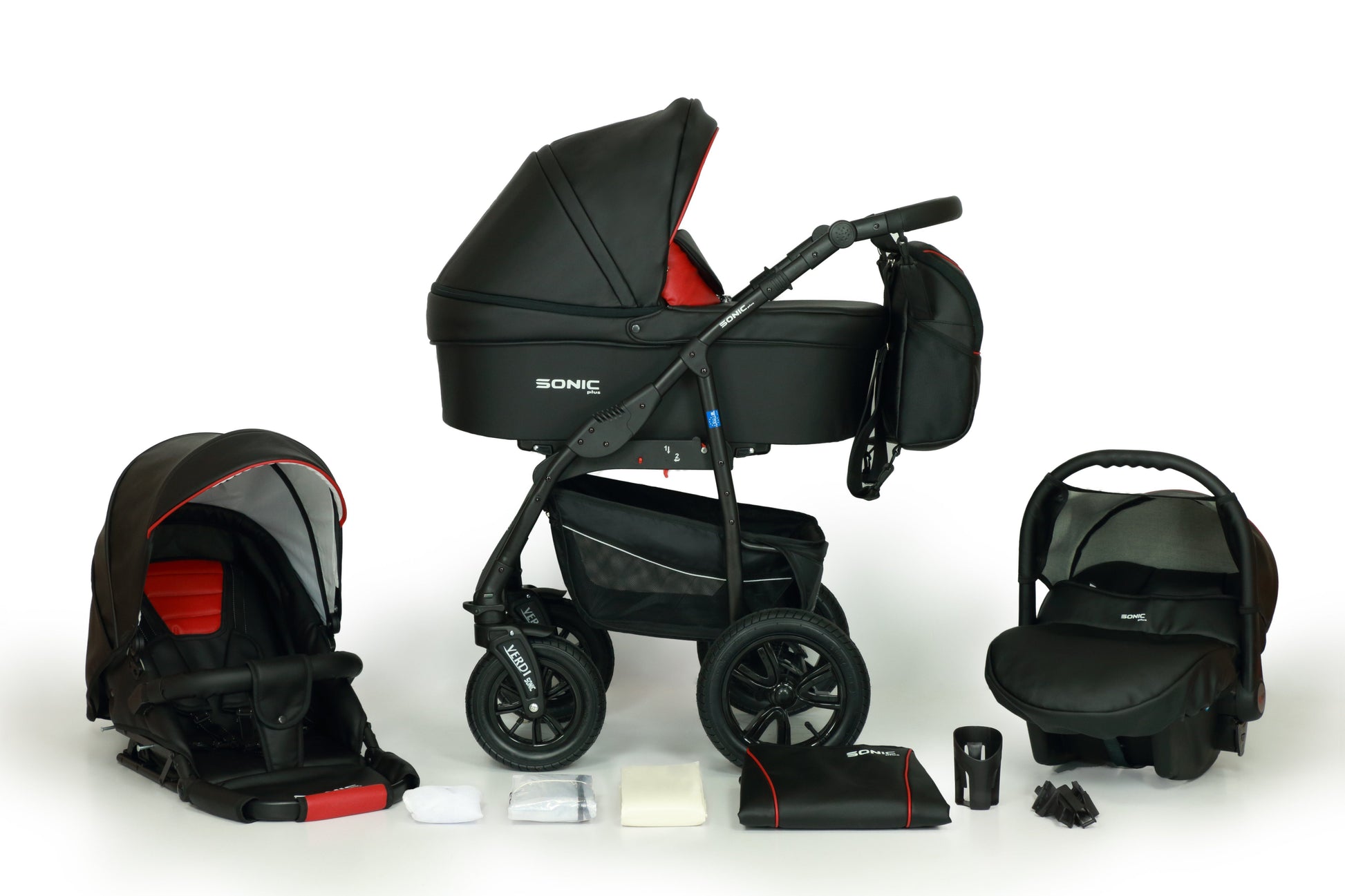 SONIC Stroller Plus 3in1 – 3in1 Baby Pram Stroller Travel System with Car Seat – LuxePram UK