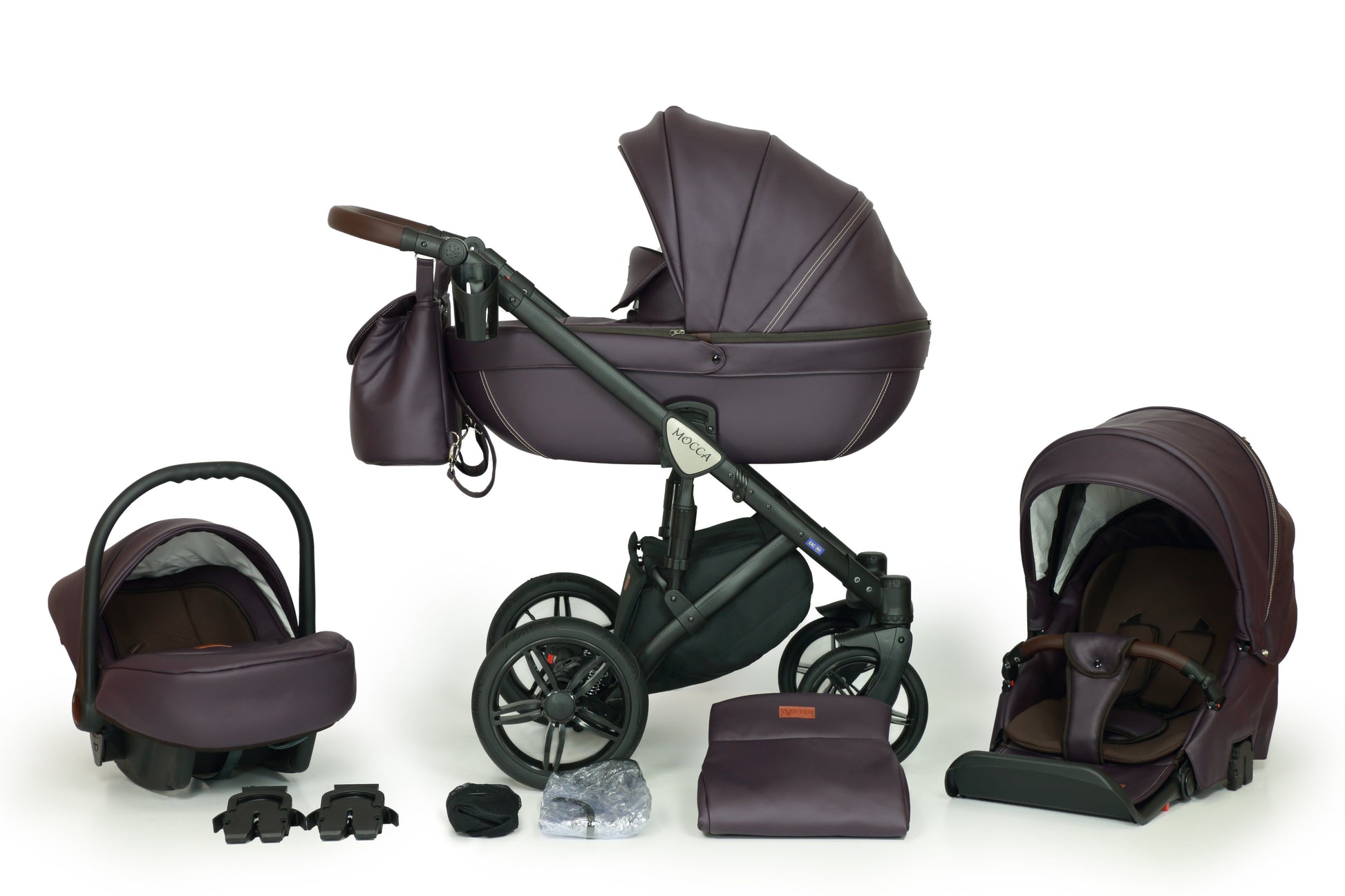 Mocca Stroller 3in1 – 3in1 Baby Pram Stroller Travel System with Car Seat – LuxePram UK