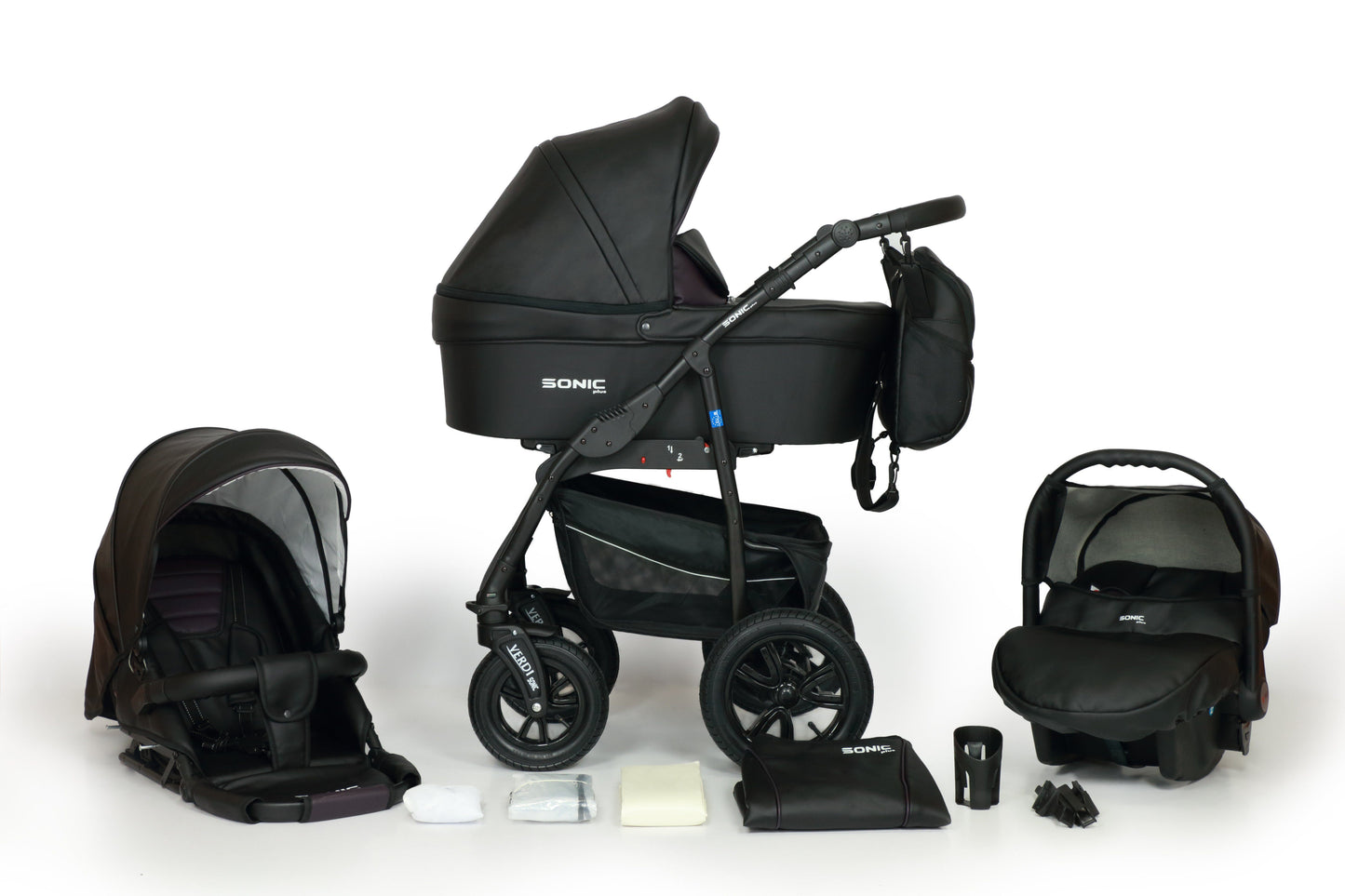 SONIC Stroller Plus 3in1 – 3in1 Baby Pram Stroller Travel System with Car Seat – LuxePram UK