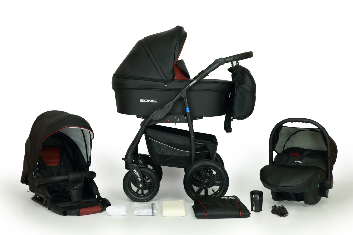 SONIC Stroller Plus 3in1 – 3in1 Baby Pram Stroller Travel System with Car Seat – LuxePram UK