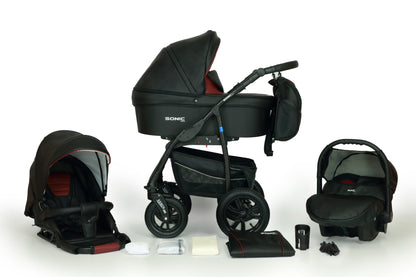 SONIC Stroller Plus 3in1 – 3in1 Baby Pram Stroller Travel System with Car Seat – LuxePram UK
