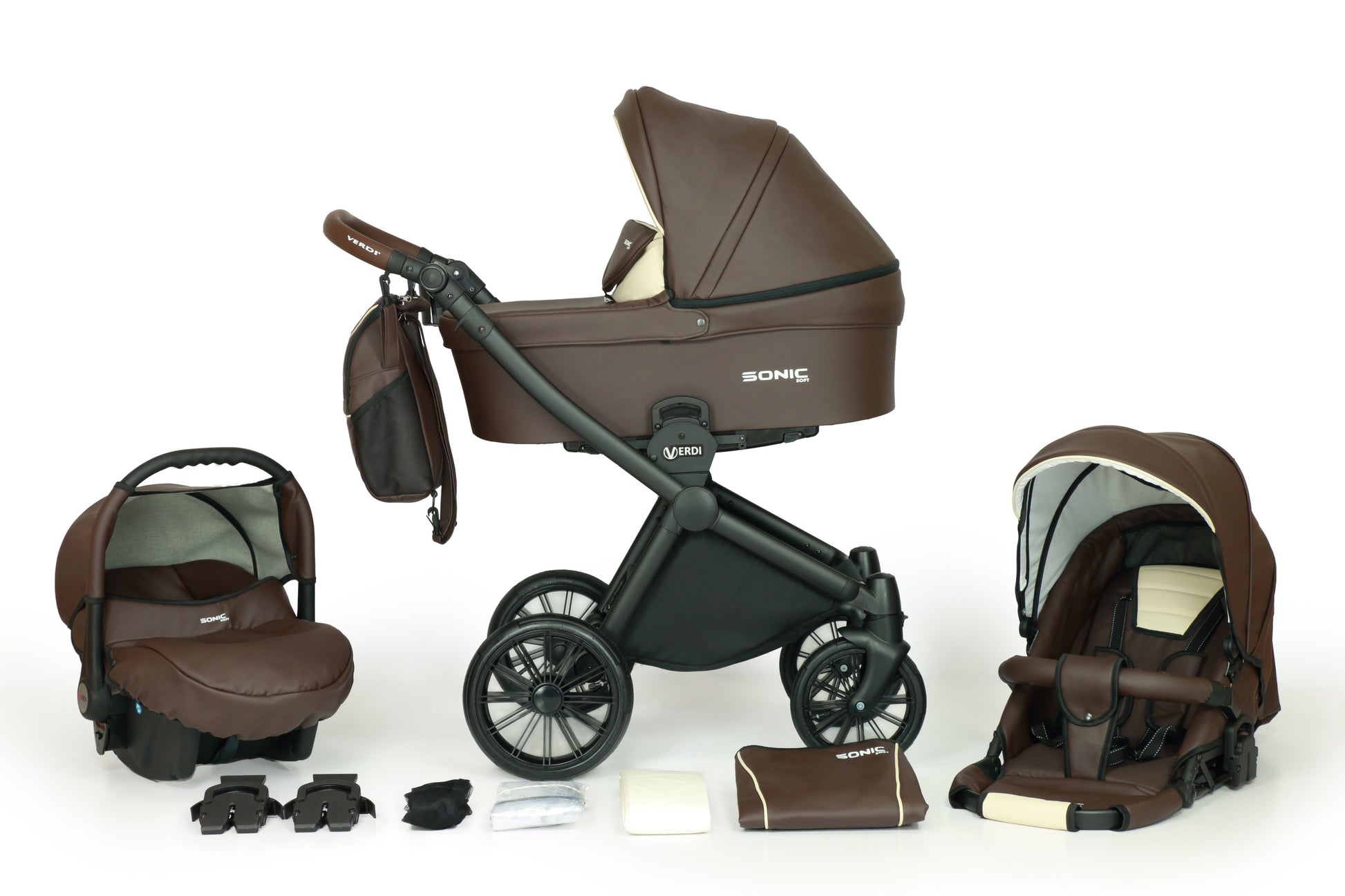 SONIC Soft 3in1 – 3in1 Baby Pram Stroller Travel System with Car Seat – LuxePram UK