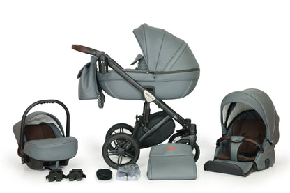 Mocca Stroller 3in1 – 3in1 Baby Pram Stroller Travel System with Car Seat – LuxePram UK