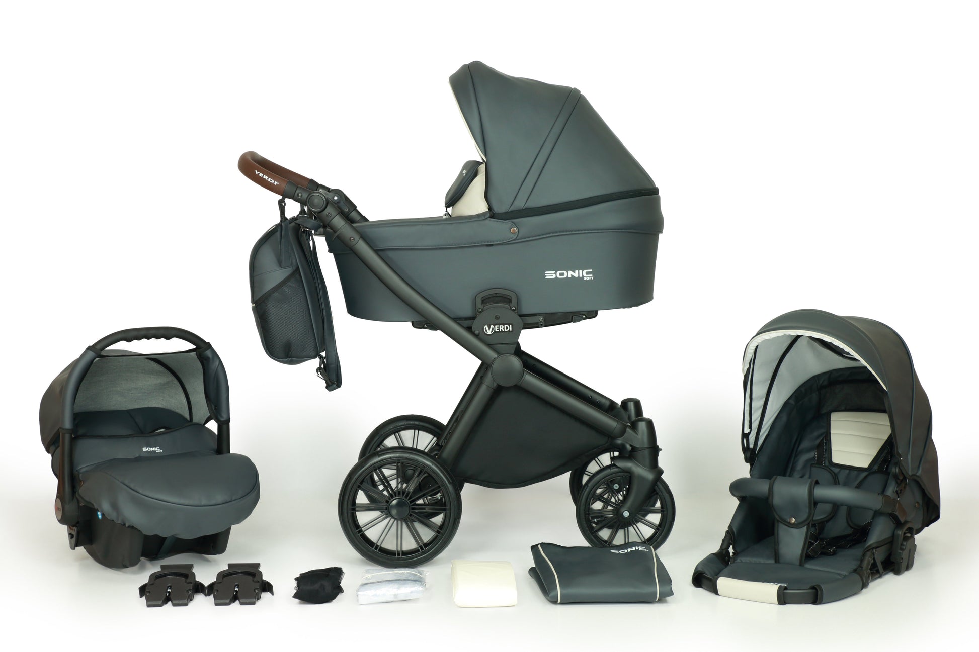 SONIC Soft 3in1 – 3in1 Baby Pram Stroller Travel System with Car Seat – LuxePram UK