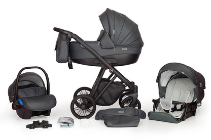 Melbu Stroller 3in1 – 3in1 Baby Pram Stroller Travel System with Car Seat – LuxePram UK
