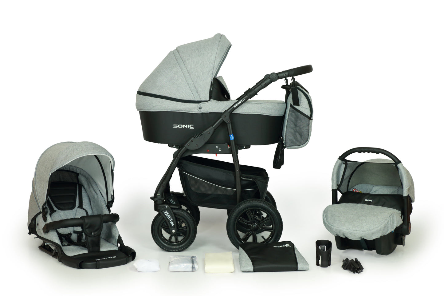 SONIC Stroller Plus 3in1 – 3in1 Baby Pram Stroller Travel System with Car Seat – LuxePram UK