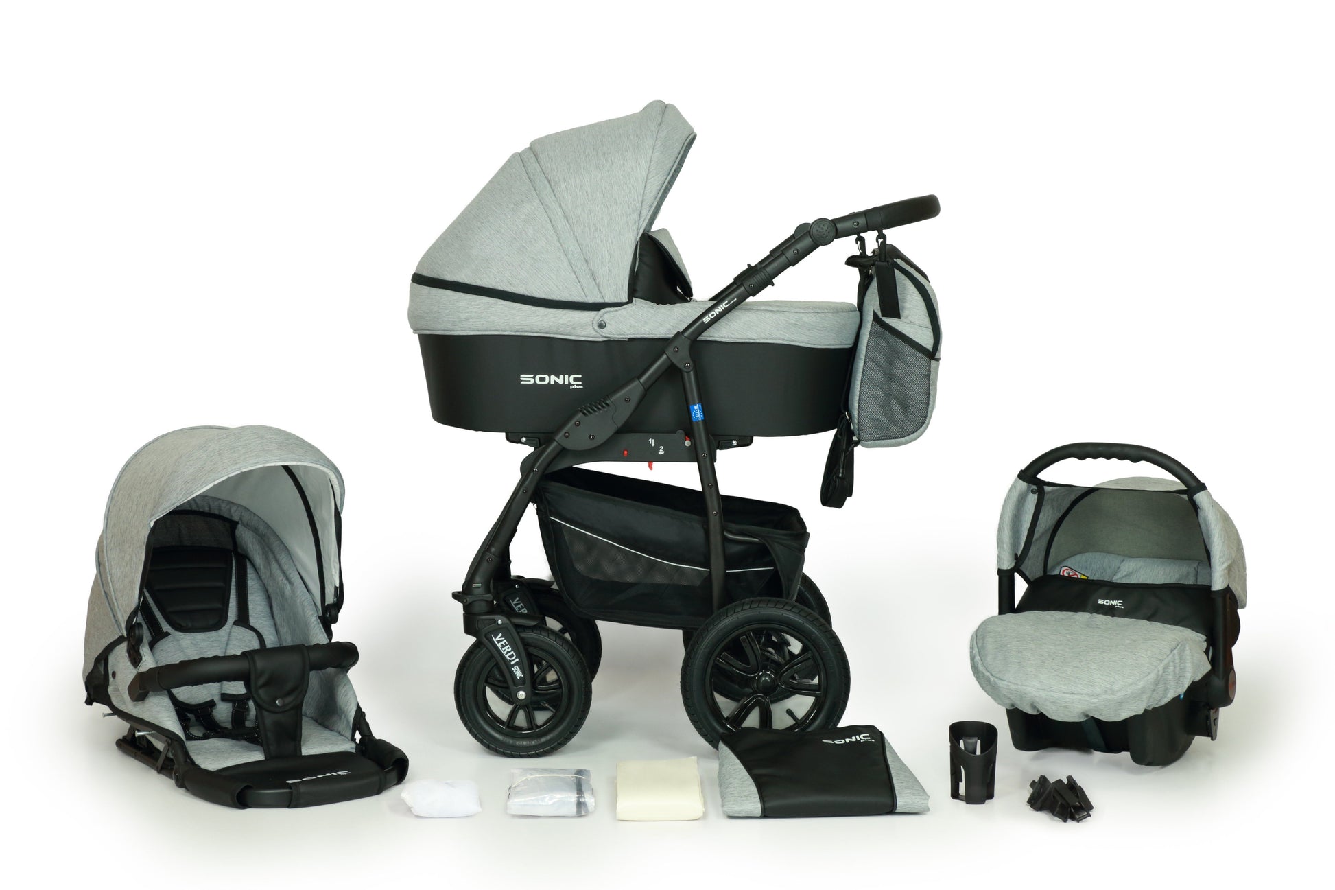 SONIC Stroller Plus 3in1 – 3in1 Baby Pram Stroller Travel System with Car Seat – LuxePram UK