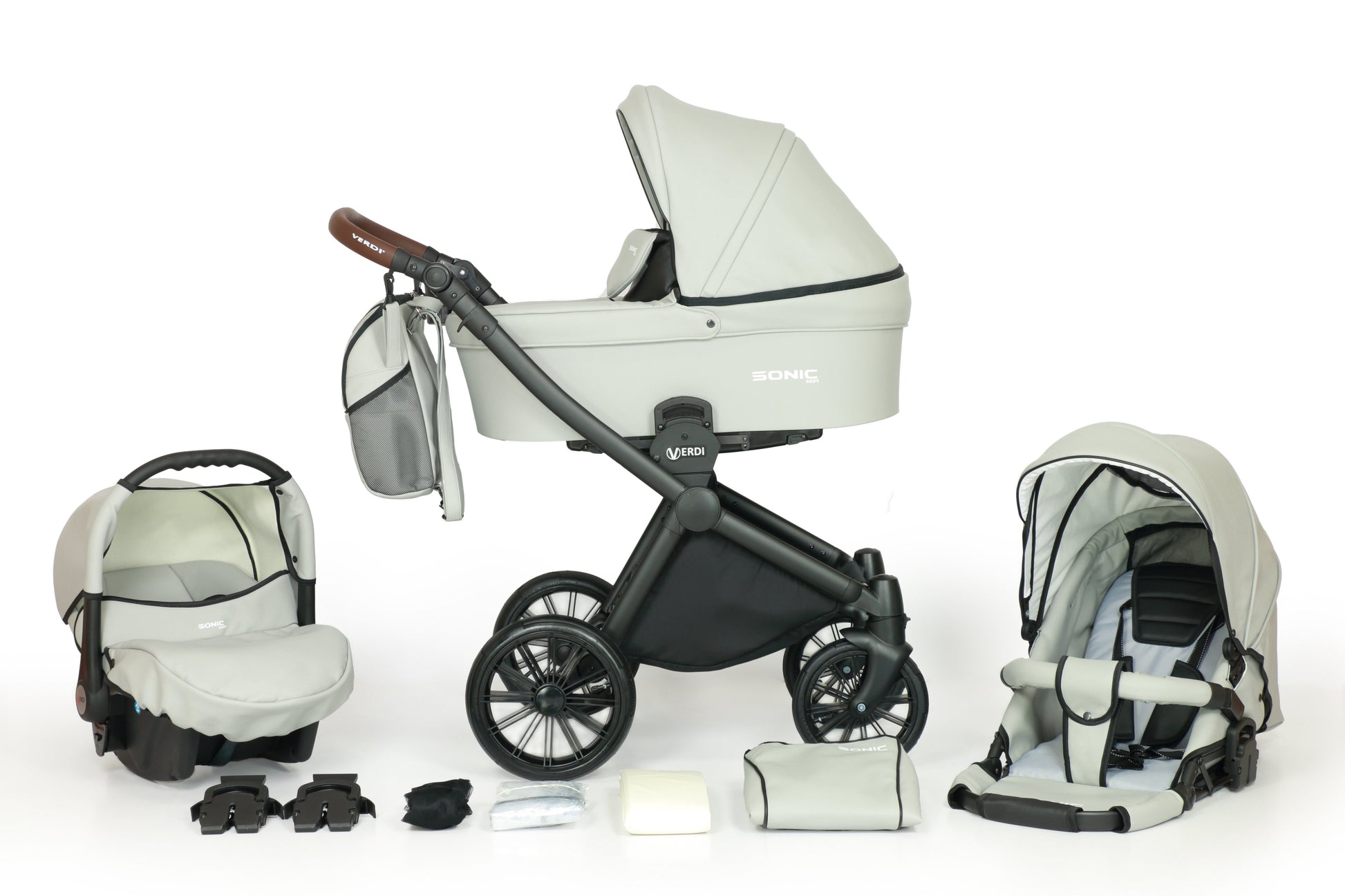 SONIC Soft 3in1 – 3in1 Baby Pram Stroller Travel System with Car Seat – LuxePram UK