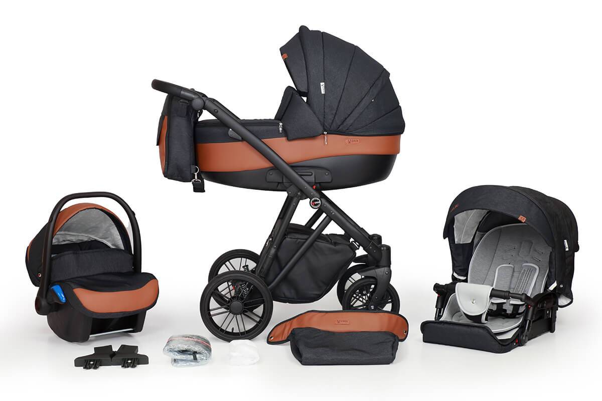 Melbu Stroller 3in1 – 3in1 Baby Pram Stroller Travel System with Car Seat – LuxePram UK