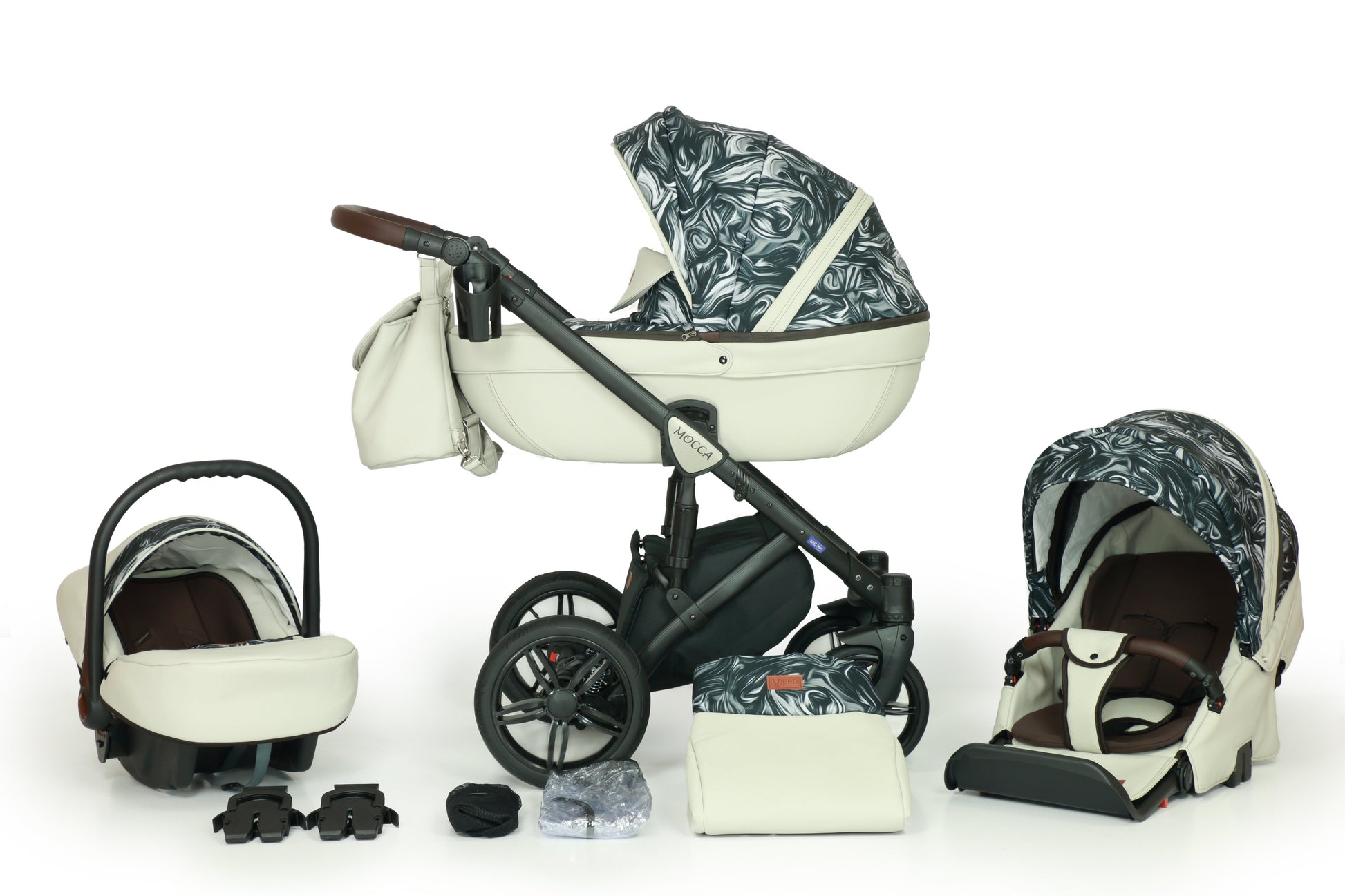 Mocca Stroller 3in1 – 3in1 Baby Pram Stroller Travel System with Car Seat – LuxePram UK