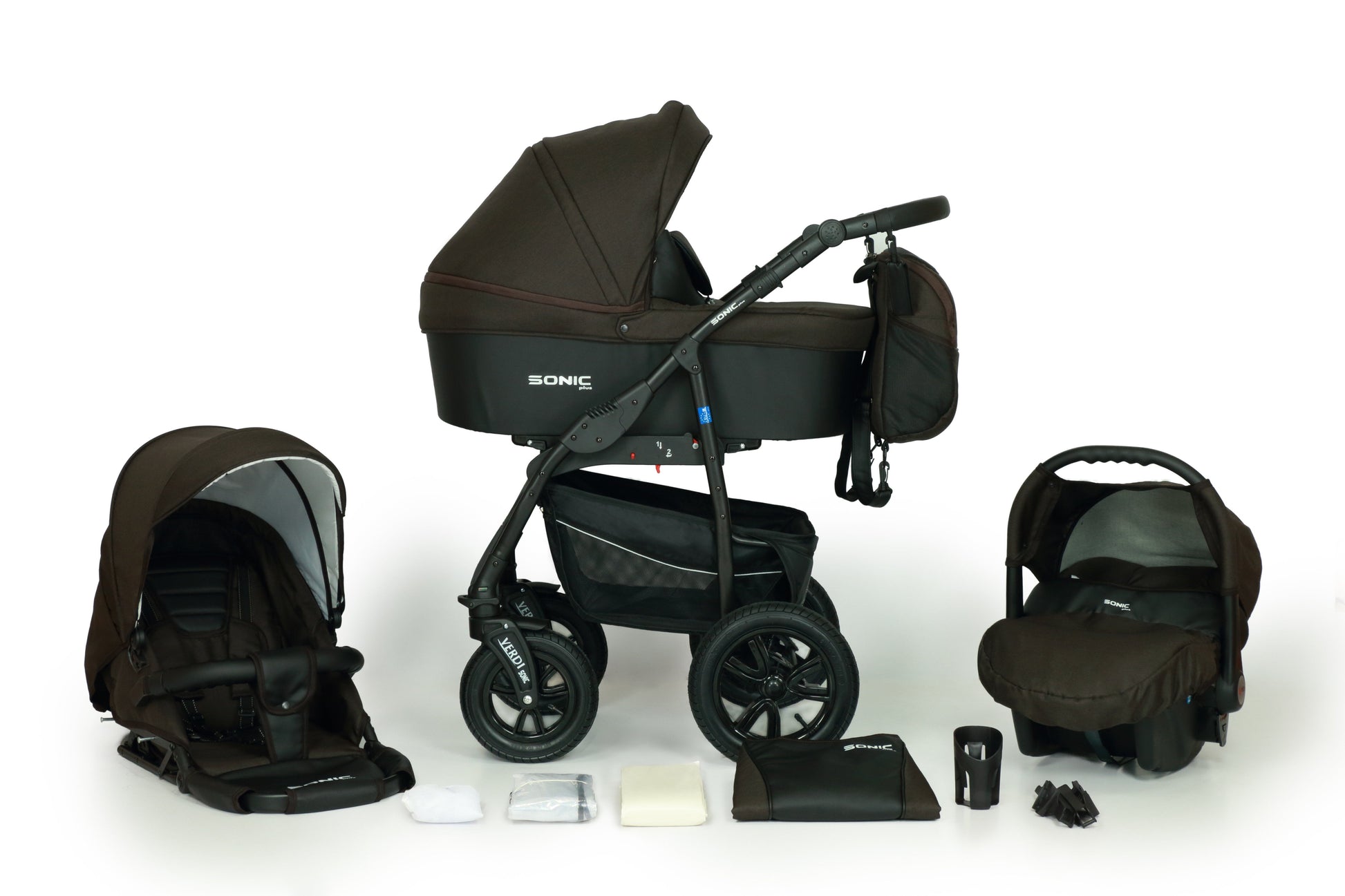 SONIC Stroller Plus 3in1 – 3in1 Baby Pram Stroller Travel System with Car Seat – LuxePram UK