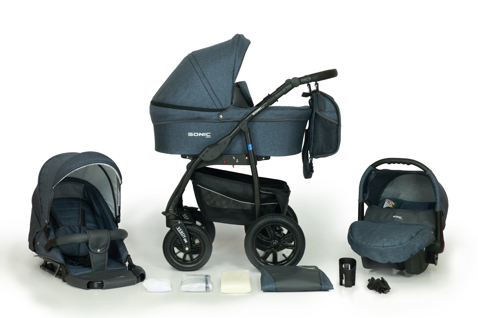 SONIC Stroller Plus 3in1 – 3in1 Baby Pram Stroller Travel System with Car Seat – LuxePram UK
