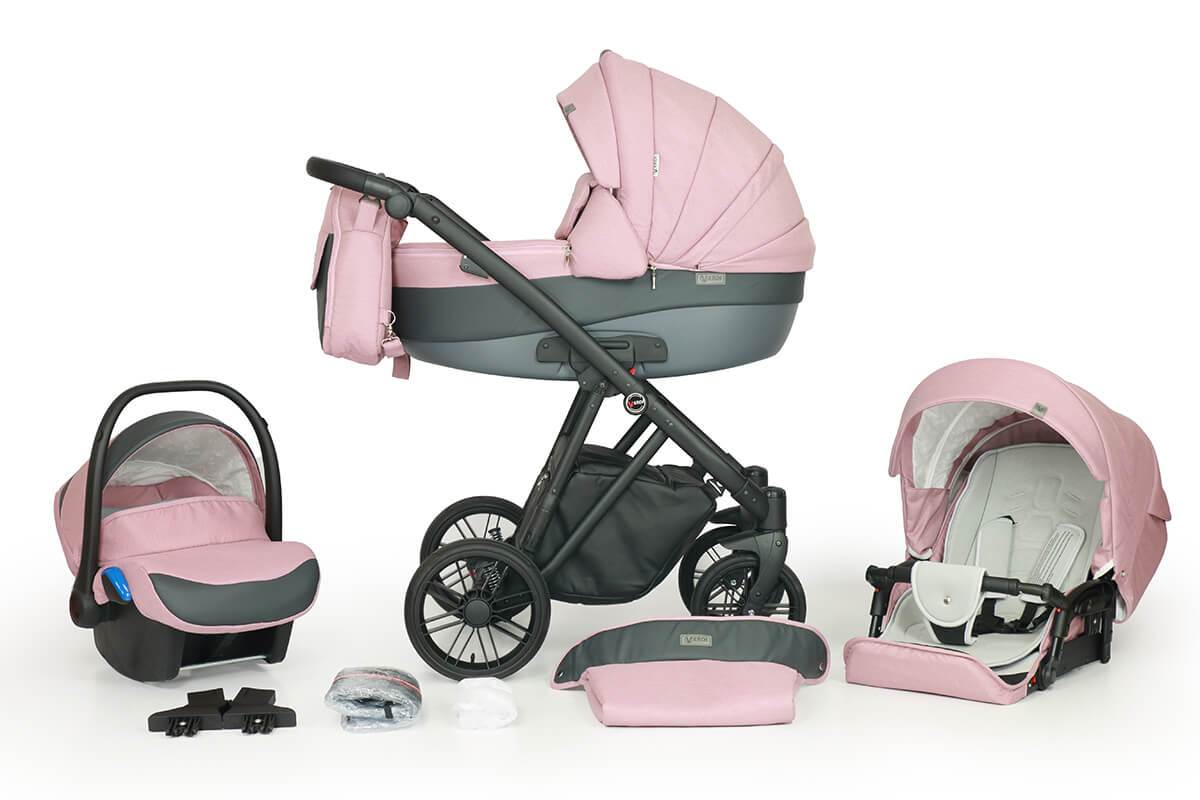 Melbu Stroller 3in1 – 3in1 Baby Pram Stroller Travel System with Car Seat – LuxePram UK